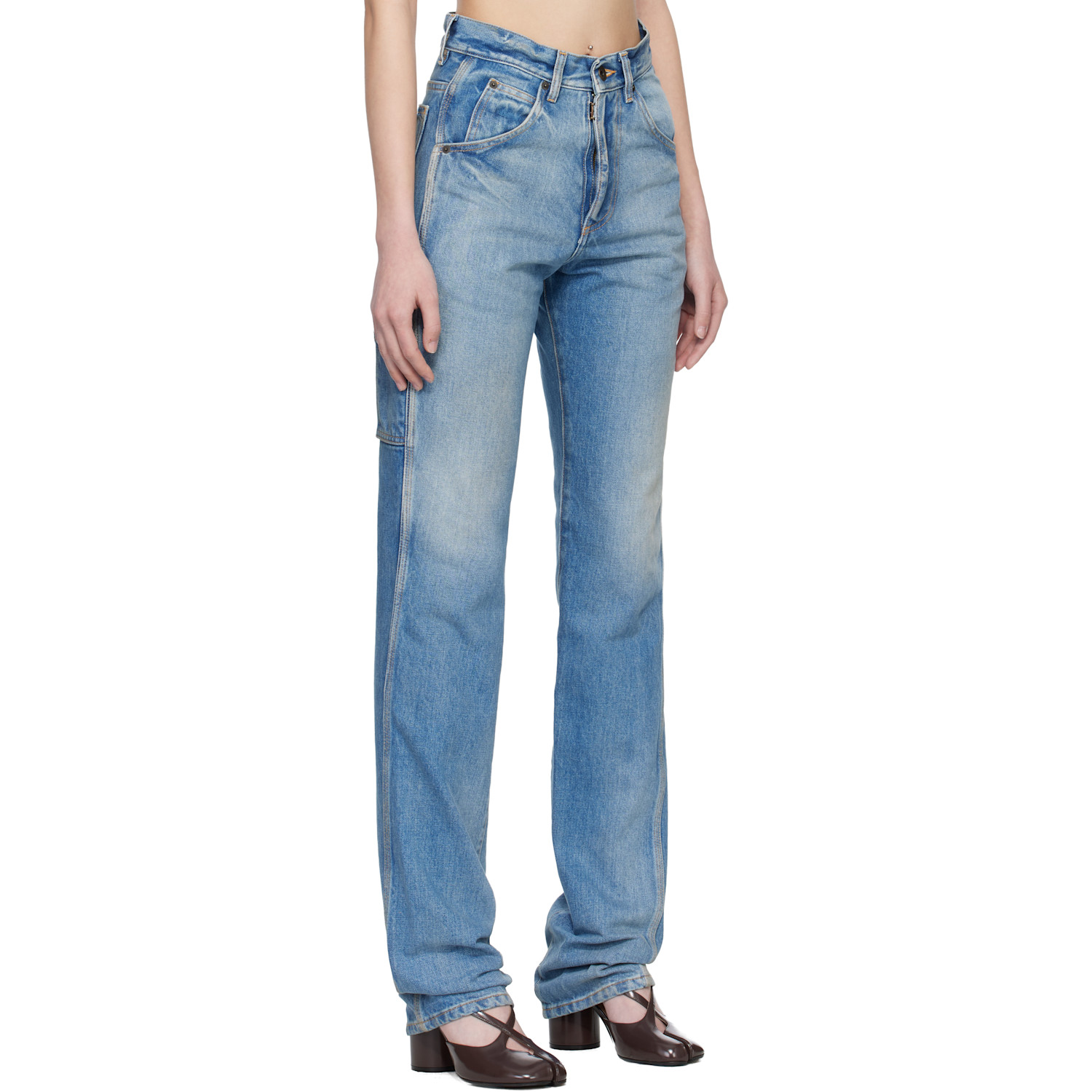  Maison Margiela Blue Straight-leg Jeans 