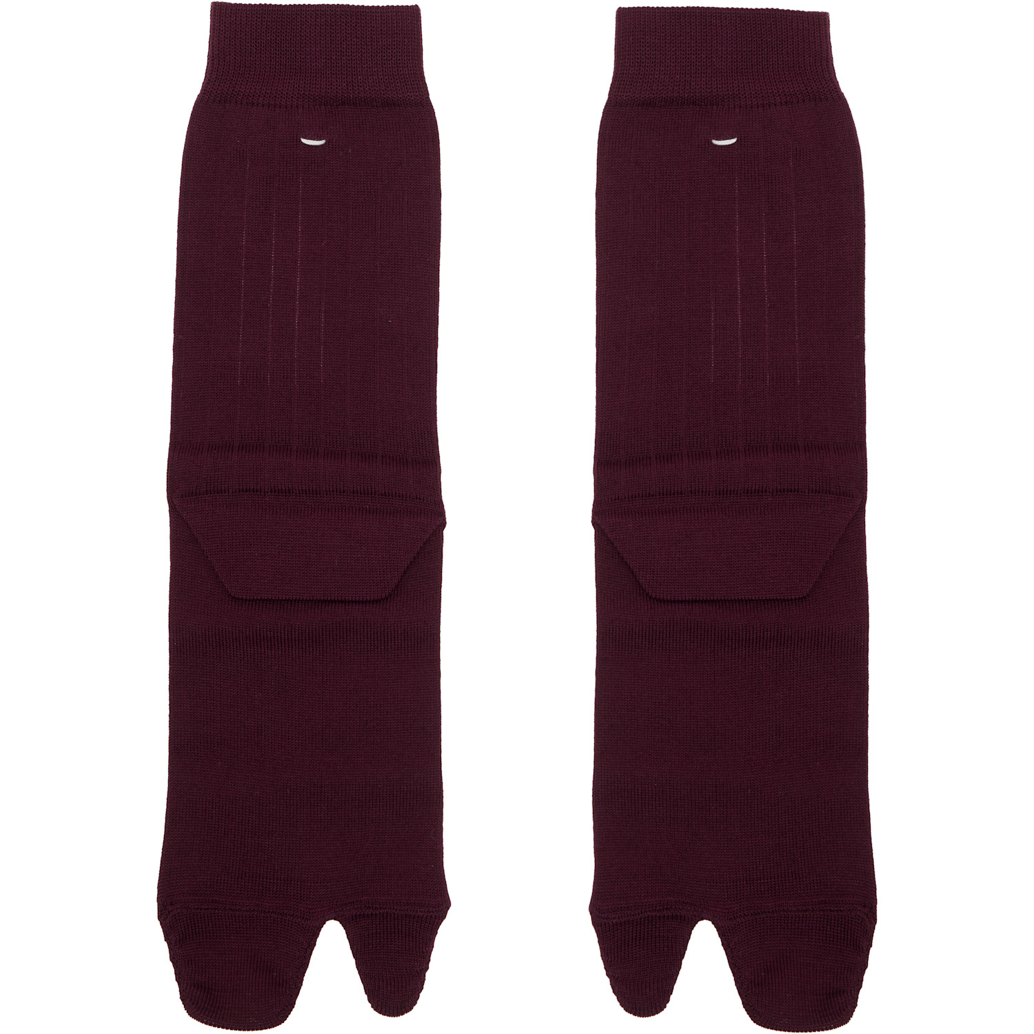  Maison Margiela Burgundy Tabi Socks 