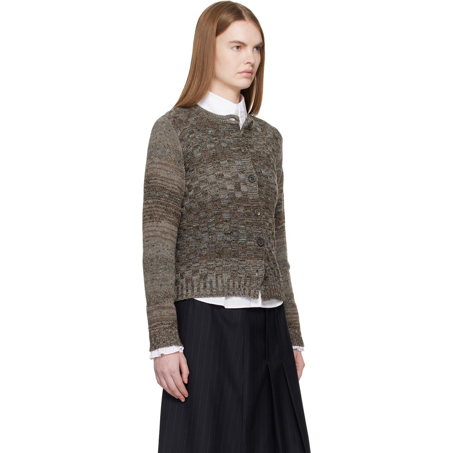  Maison Margiela Brown Knit Cardigan 