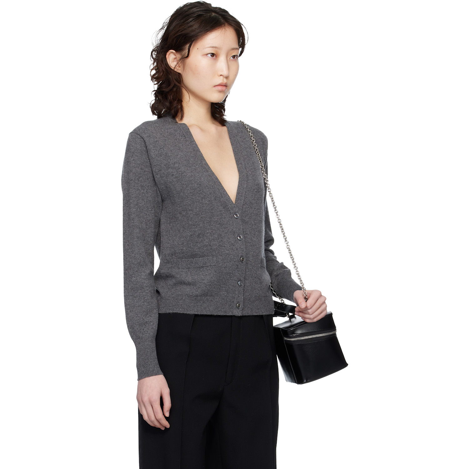  Maison Margiela Gray Virgin Wool Cardigan 