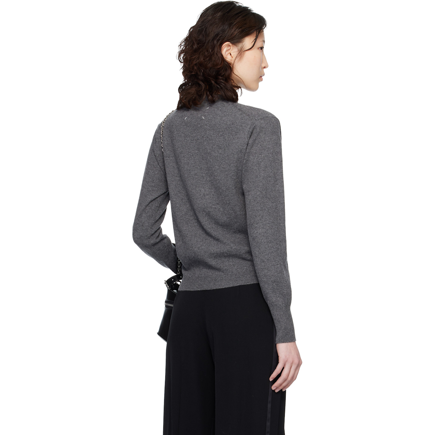  Maison Margiela Gray Virgin Wool Cardigan 