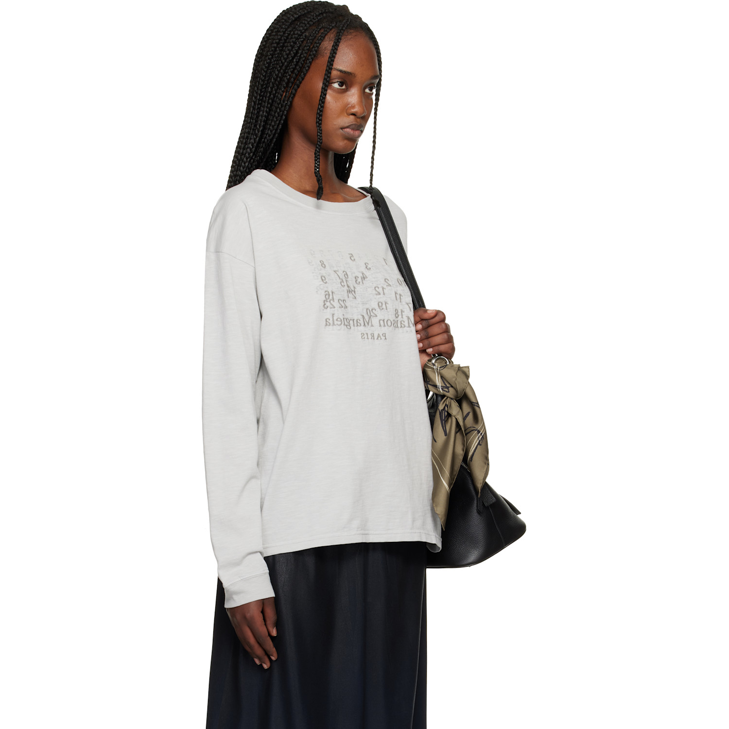  Maison Margiela Gray Numerical T-shirt 