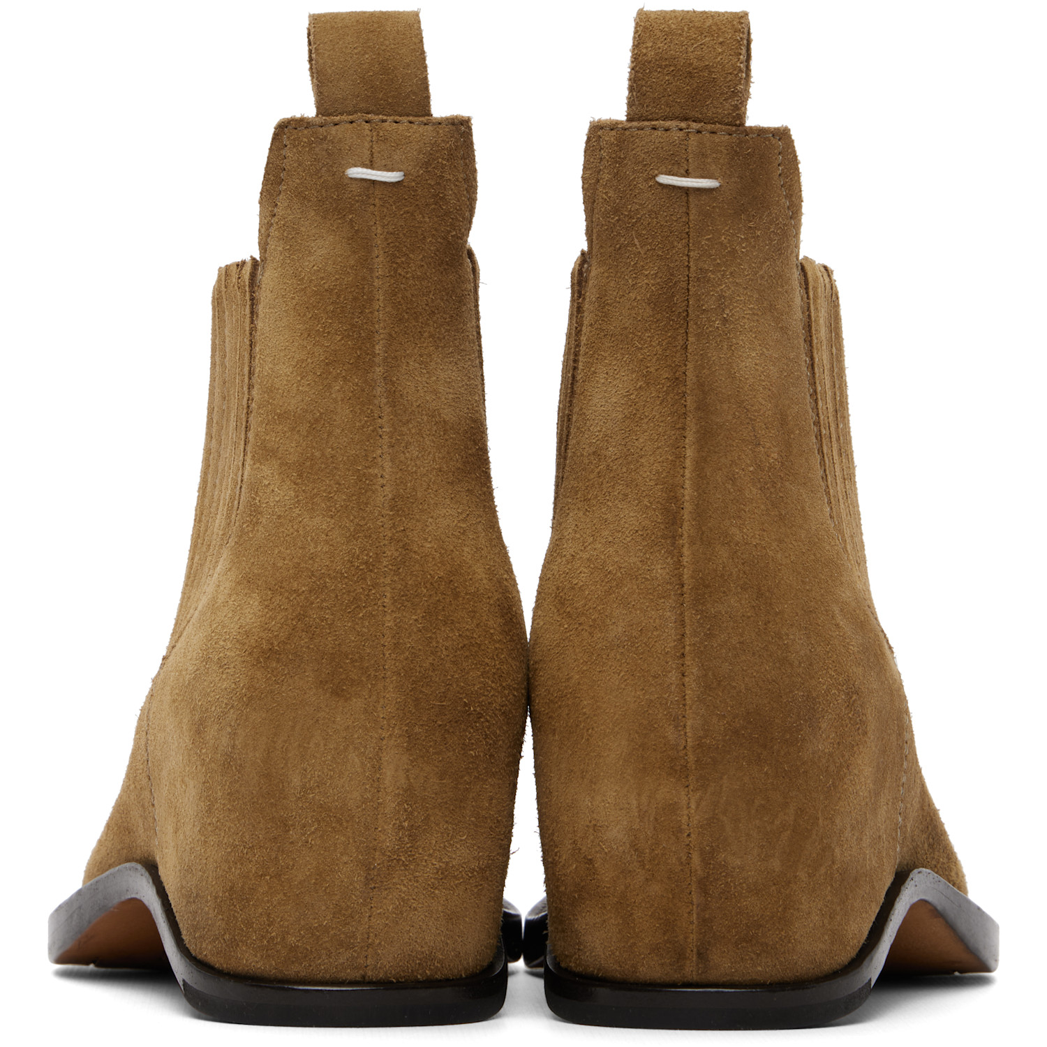  Maison Margiela Tan Heel-less Western Chelsea Boots 