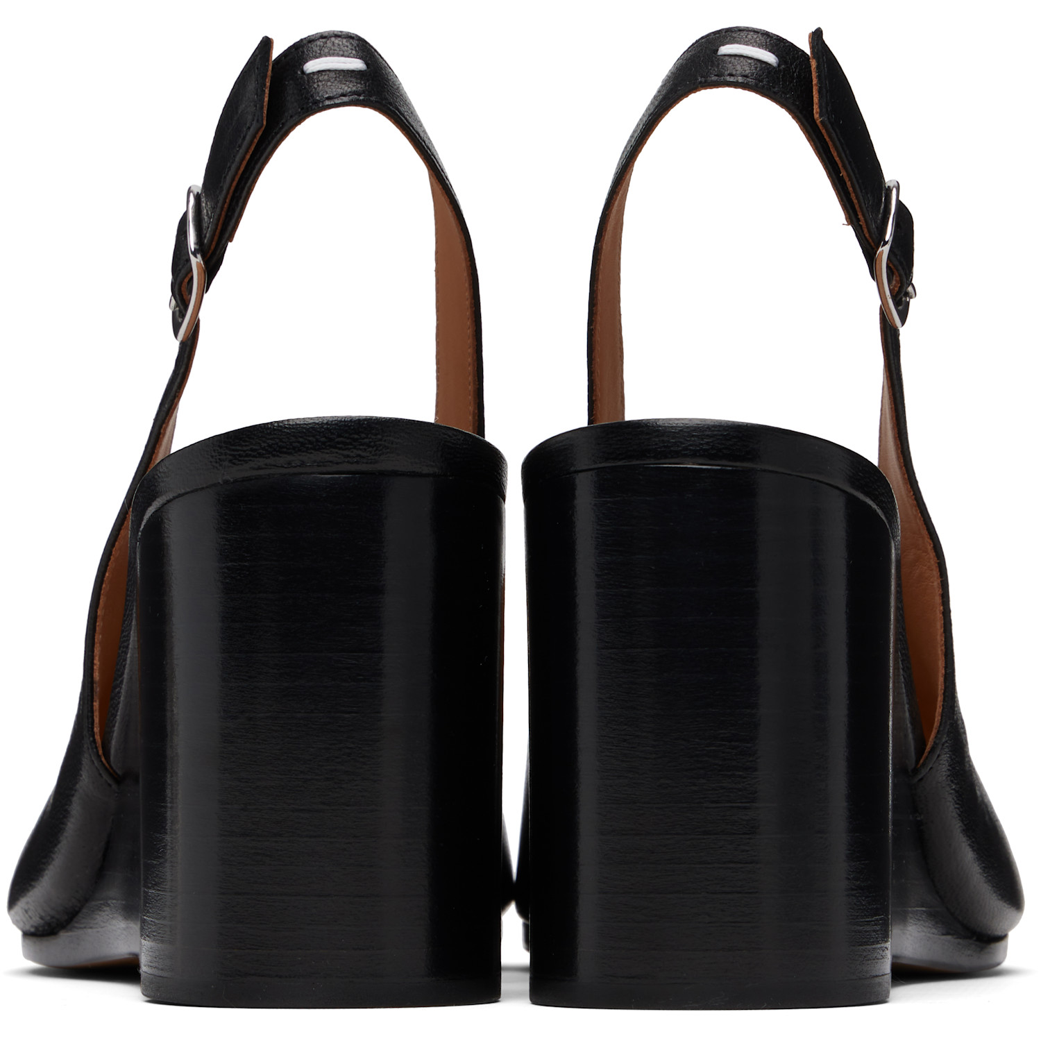  Maison Margiela Black Tabi Wedge Slingback Heels 