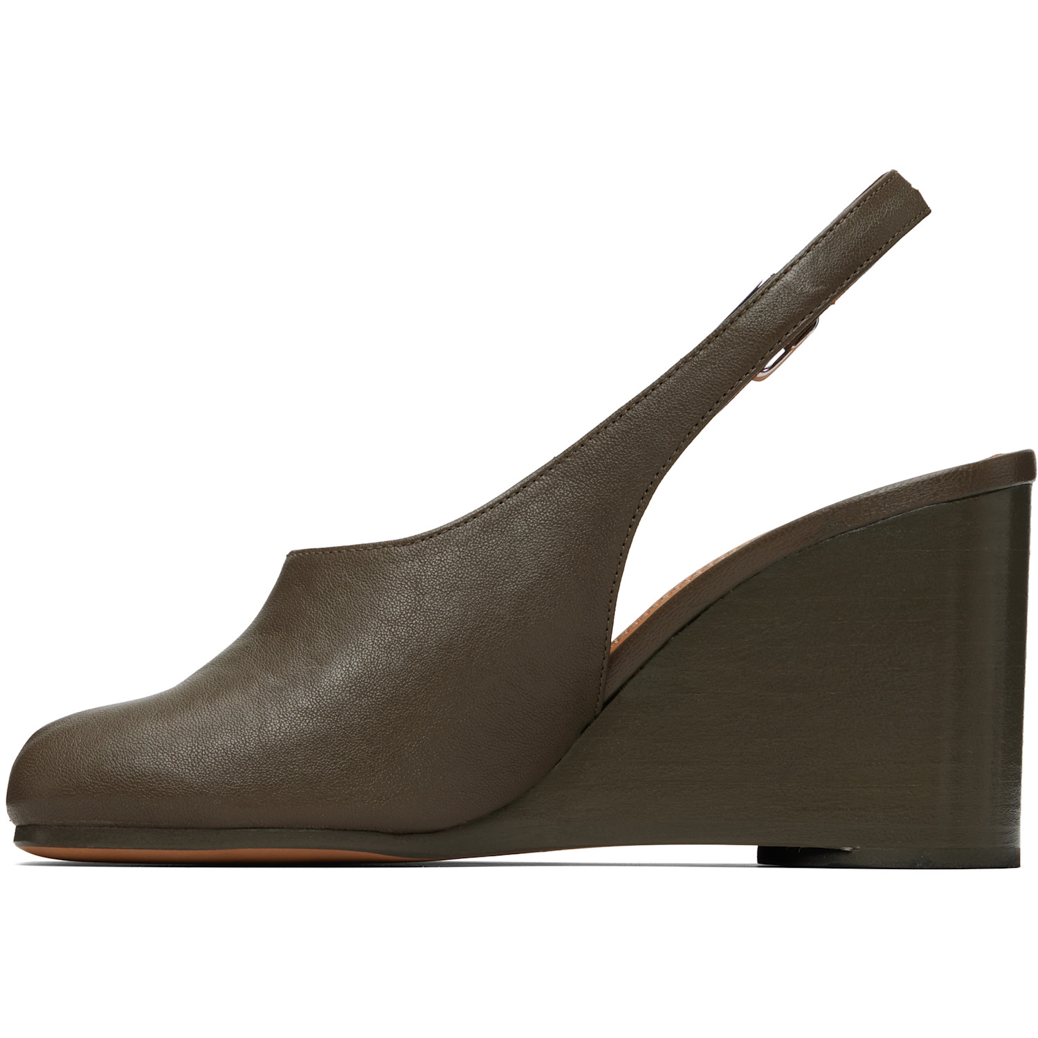  Maison Margiela Taupe Tabi Wedge Slingback Heels 