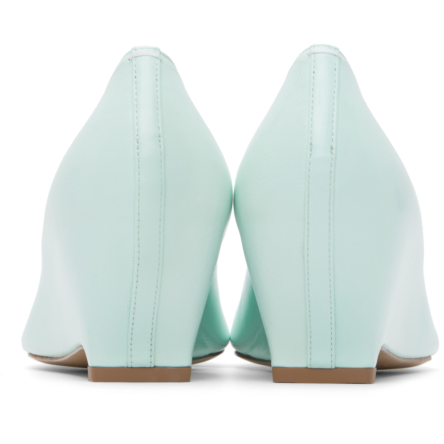  Maison Margiela Blue Heel-less Kitten Pump Heels 
