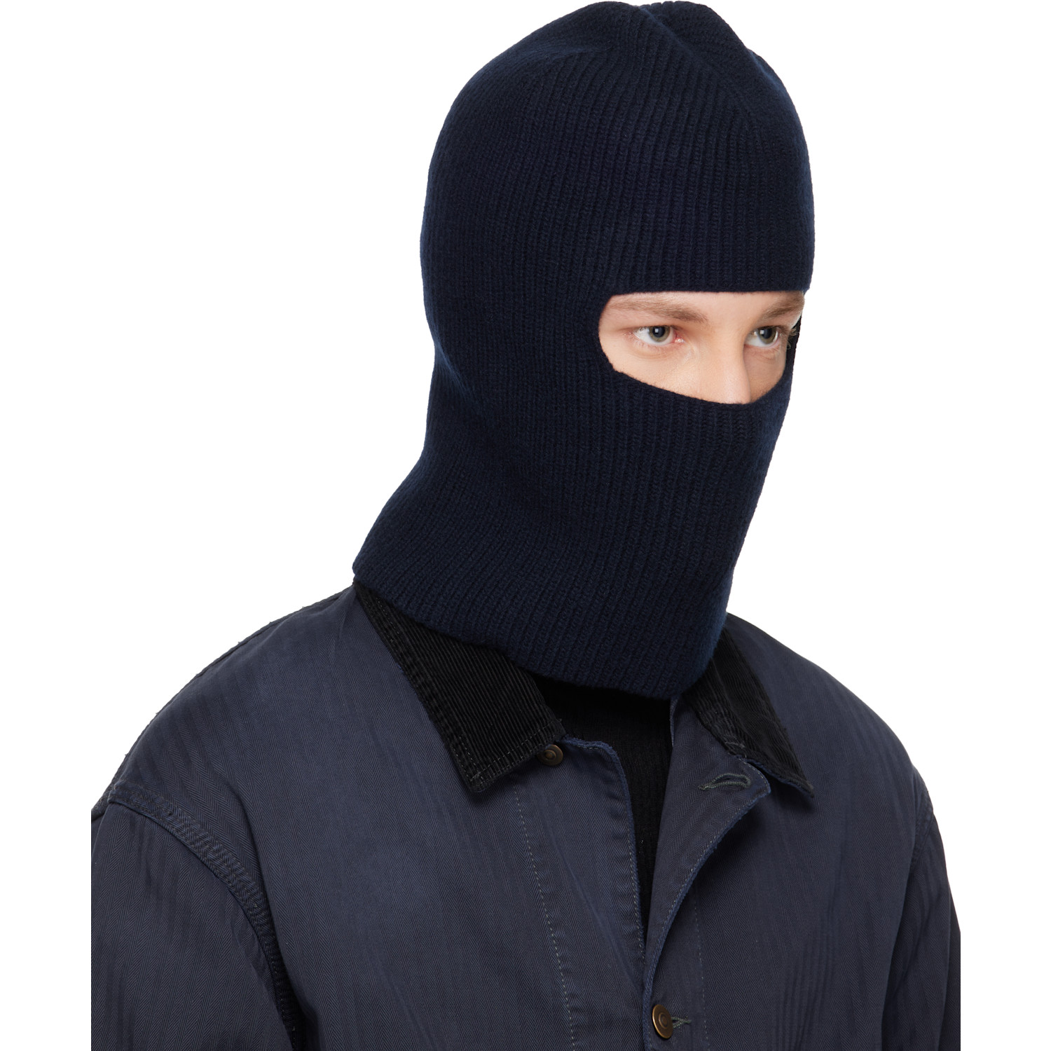  Maison Margiela Navy Virgin Wool Balaclava 