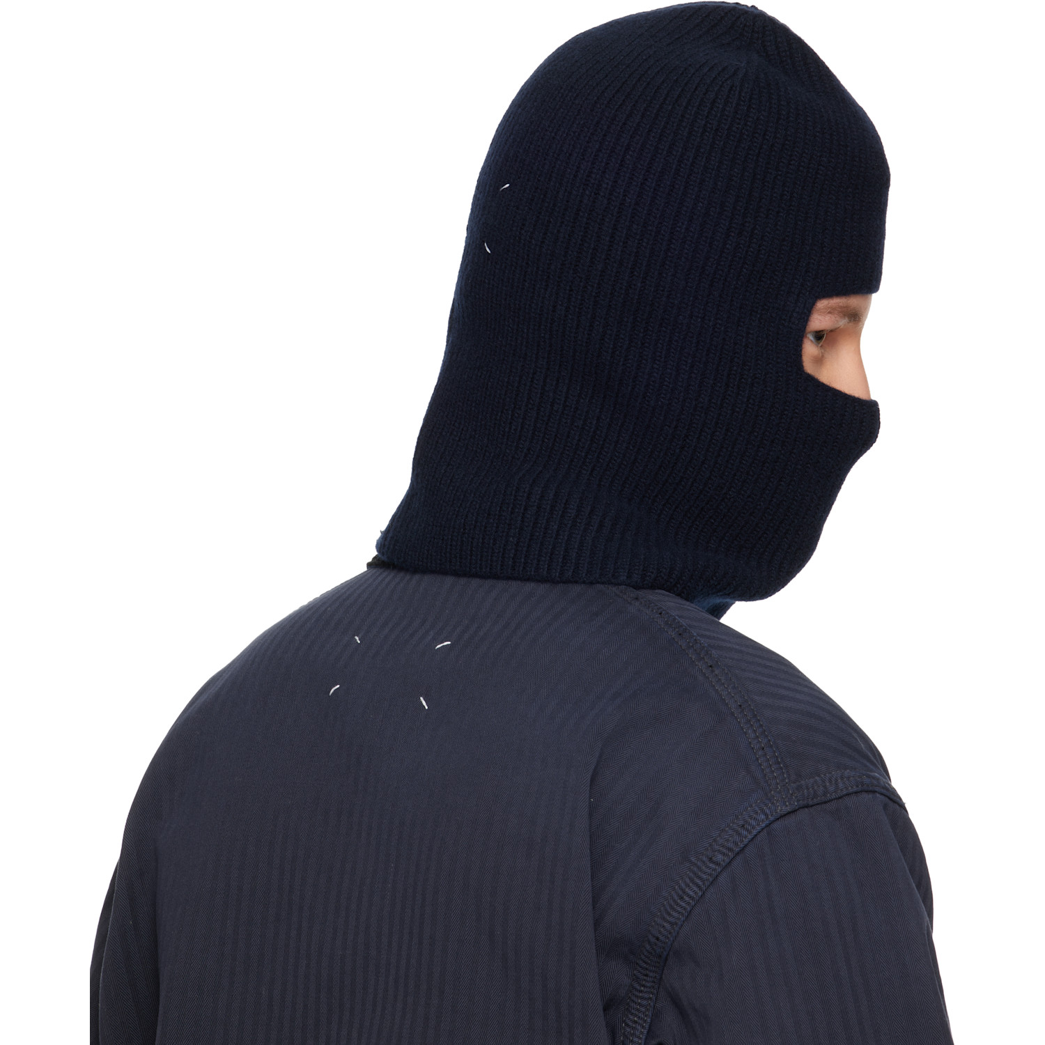  Maison Margiela Navy Virgin Wool Balaclava 