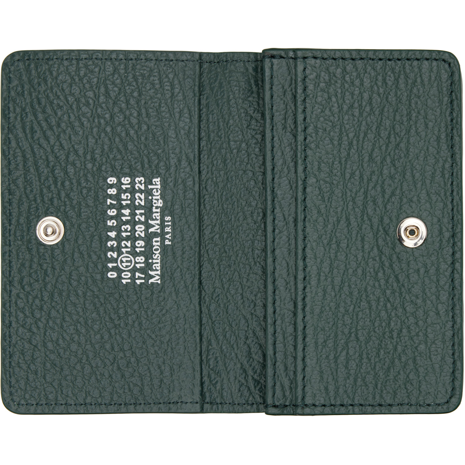  Maison Margiela Green Leather Card Holder 