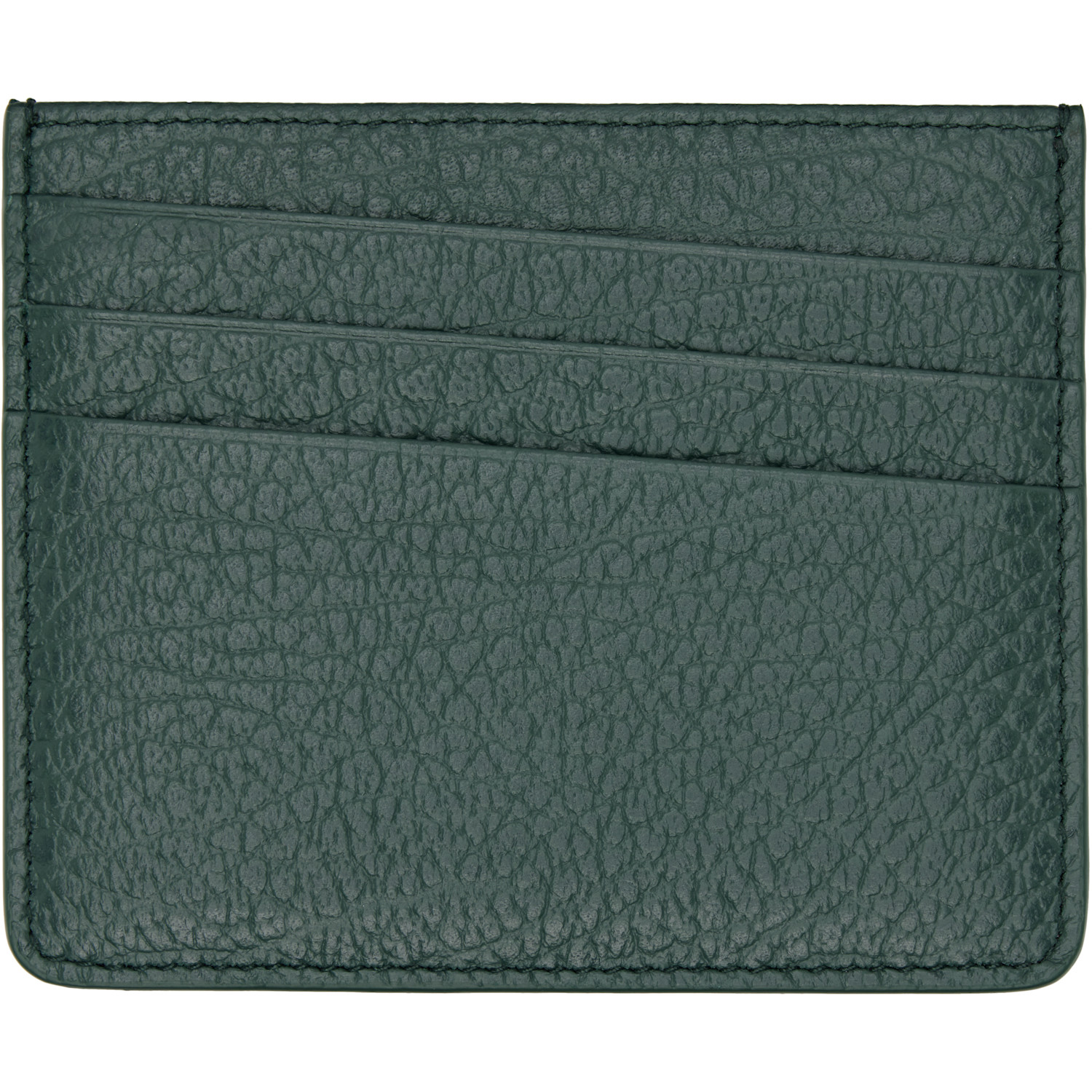  Maison Margiela Green Four Stitches Card Holder 