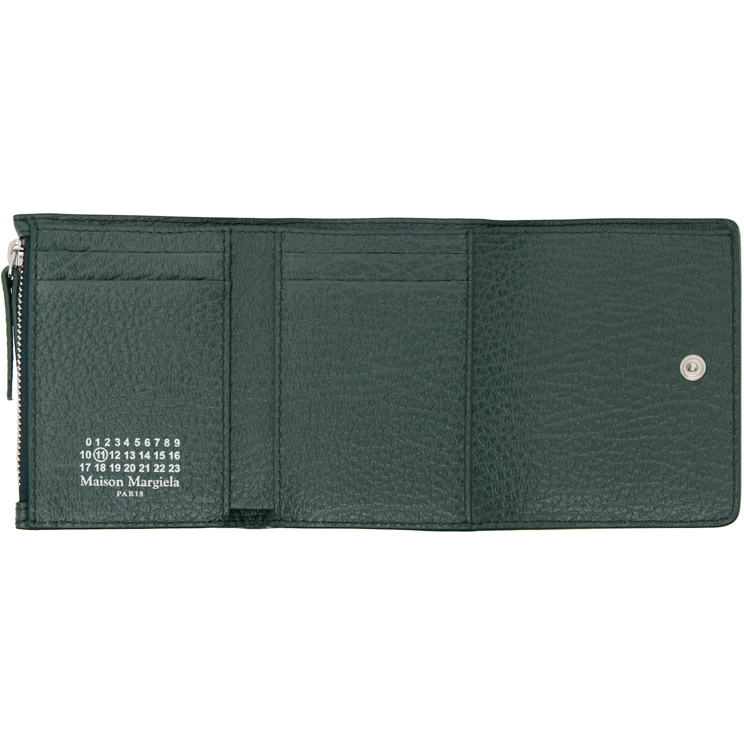  Maison Margiela Green Four Stitches Wallet 