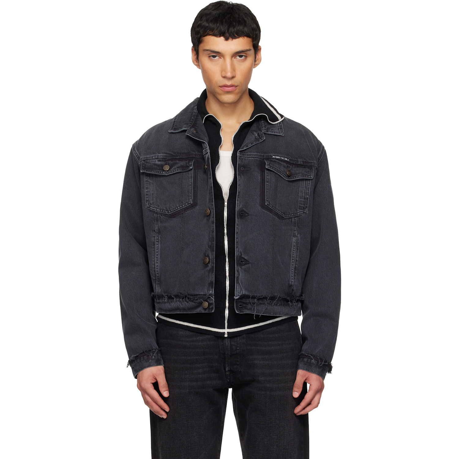Maison Margiela Black Caban Denim Jacket