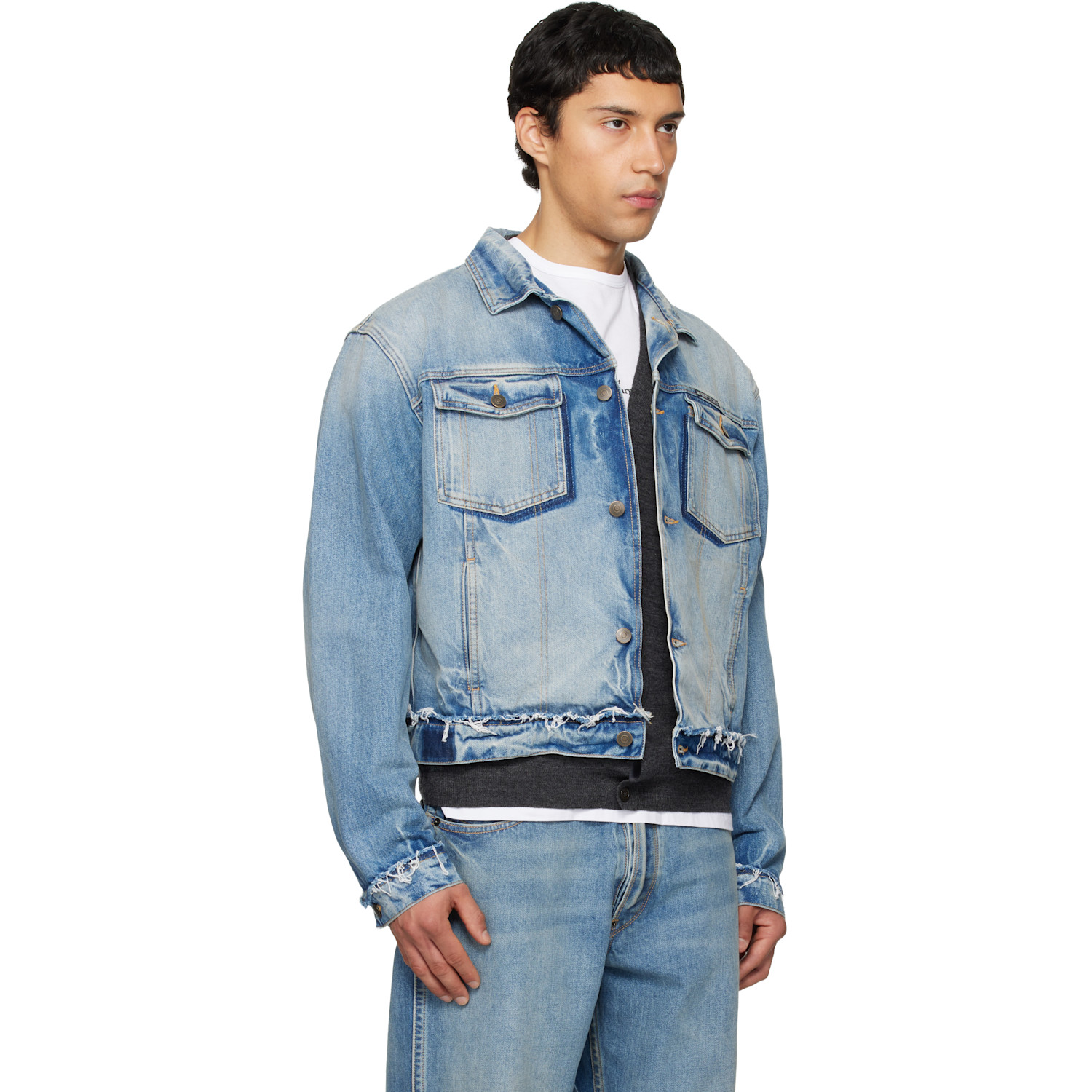  Maison Margiela Blue Caban Denim Jacket 