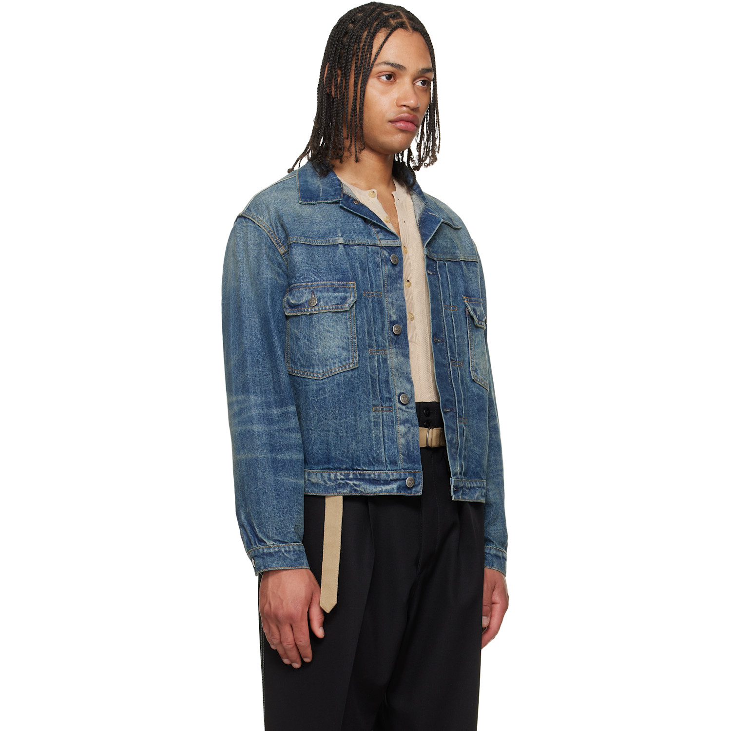  Maison Margiela Blue 'sportsjacket' Denim Jacket 