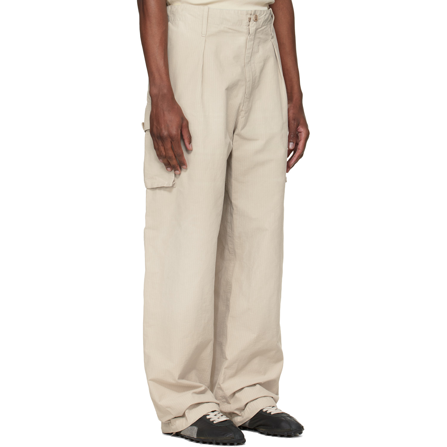  Maison Margiela Beige Cotton-blend Cargo Pants 