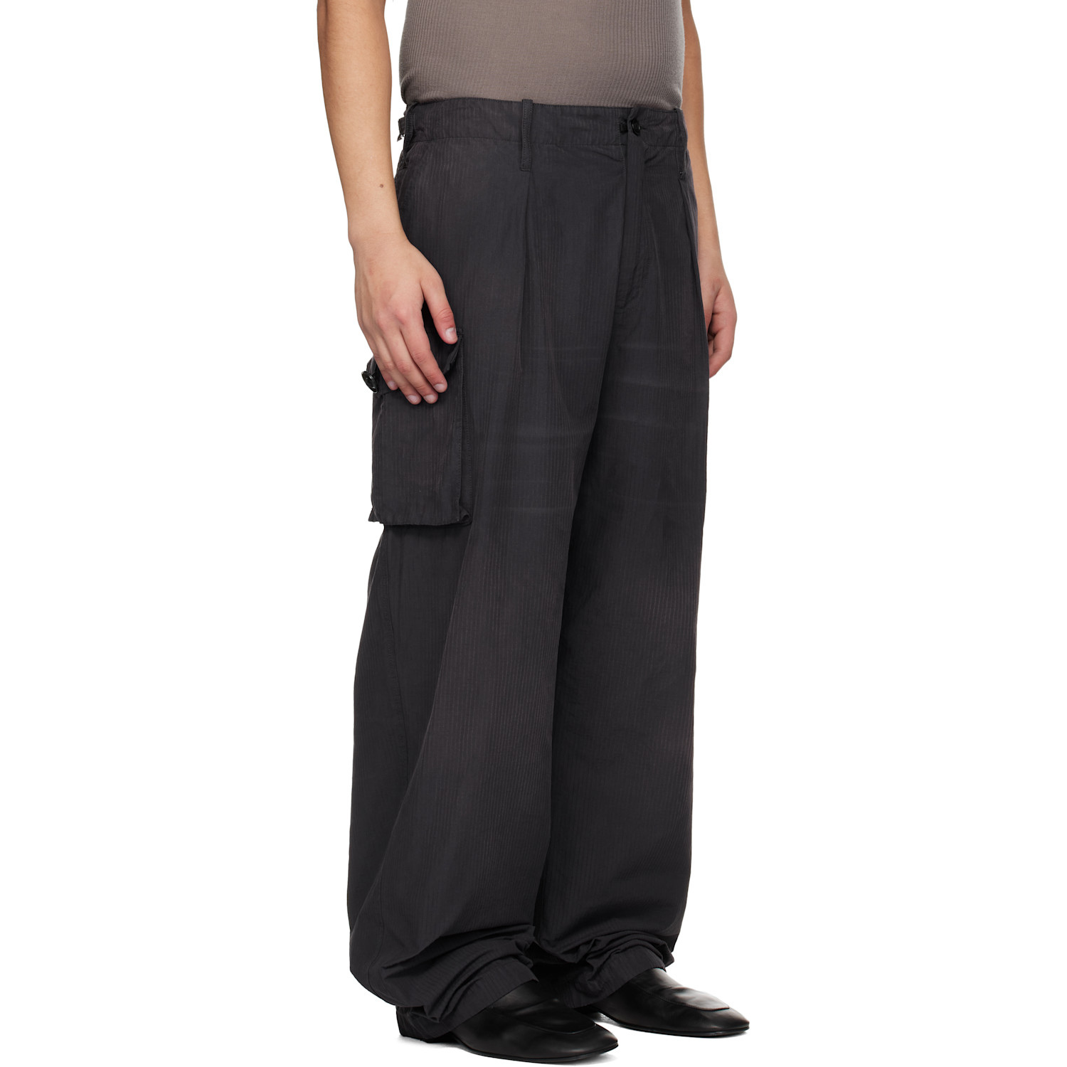  Maison Margiela Gray Cotton-blend Cargo Pants 
