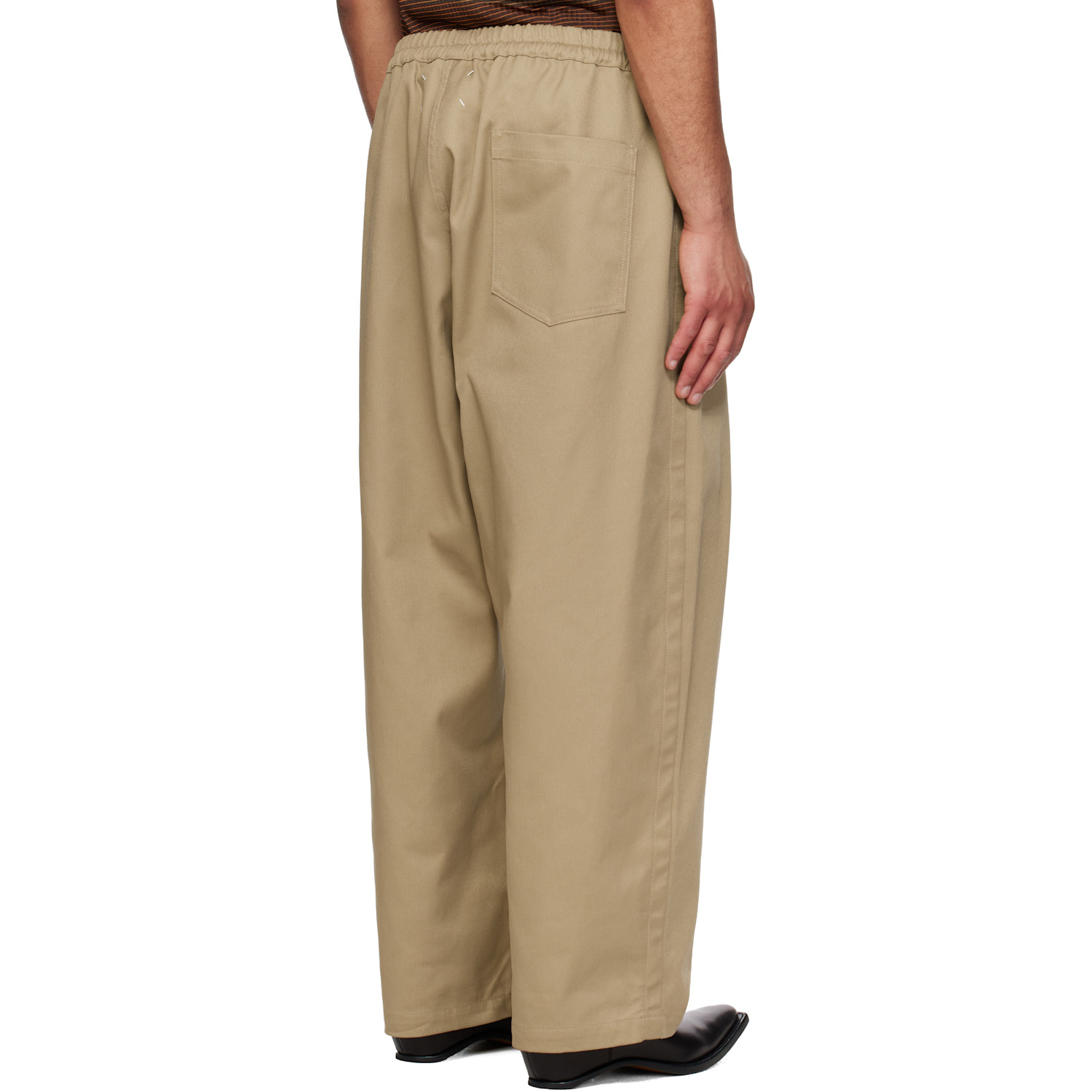  Maison Margiela Beige Dropped-rise Trousers 