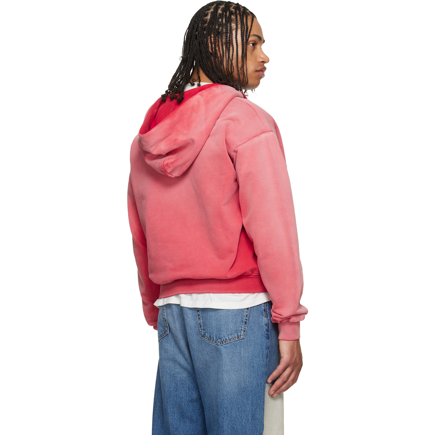  Maison Margiela Red Embroidered Logo Hoodie 