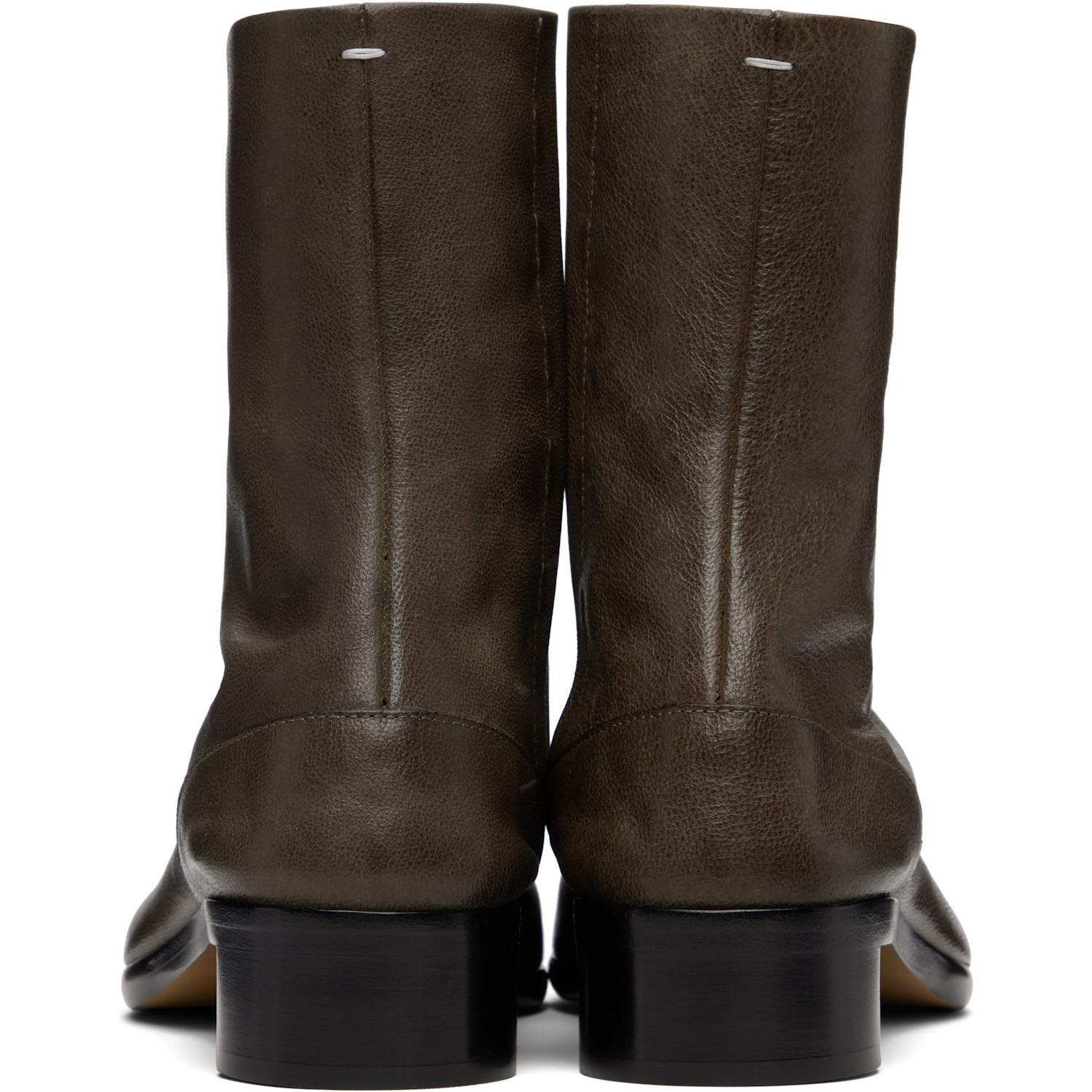  Maison Margiela Brown Tabi Ankle Boots 