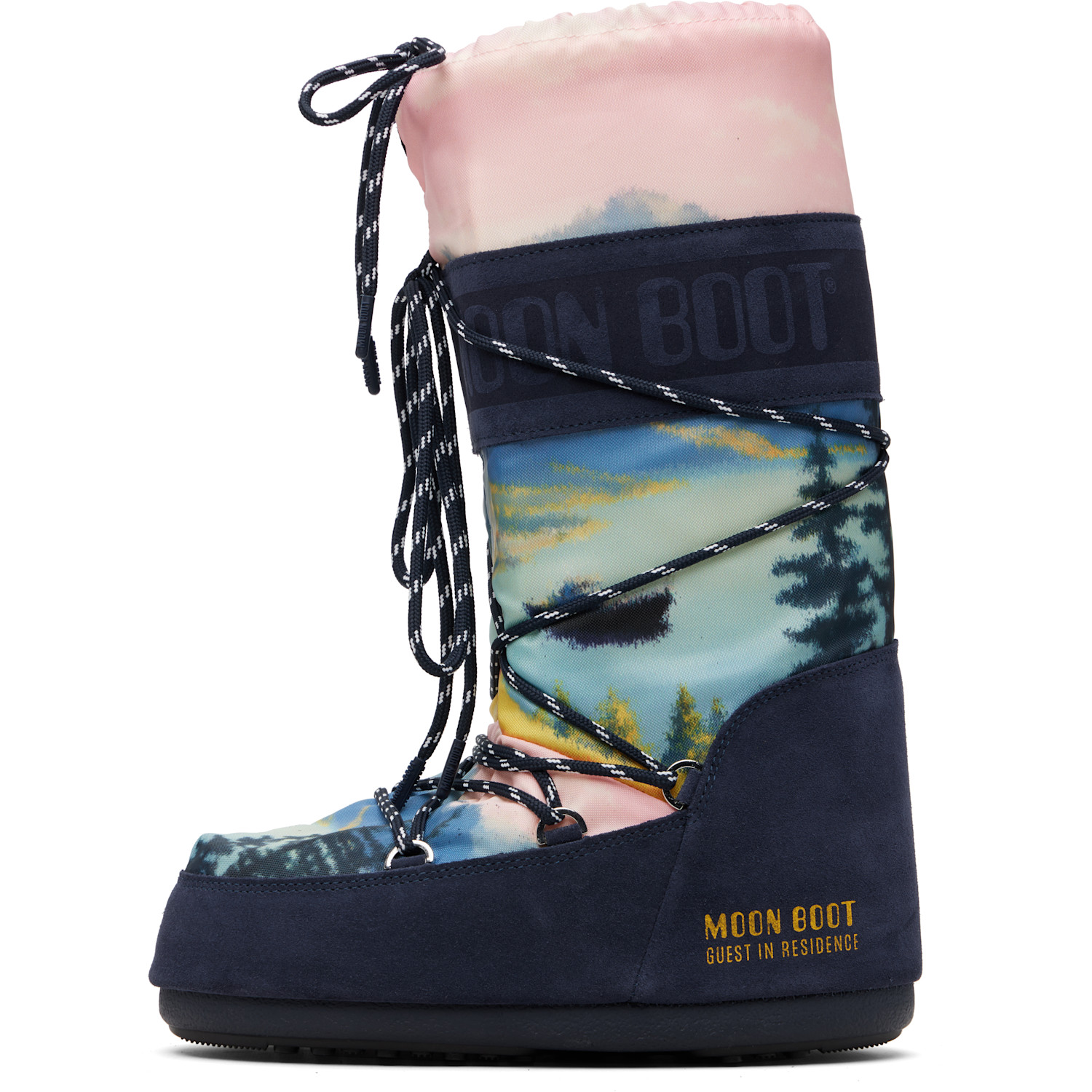  Guest In Residence Navy & Pink Moon Boot Edition Icon Postcard Boots 