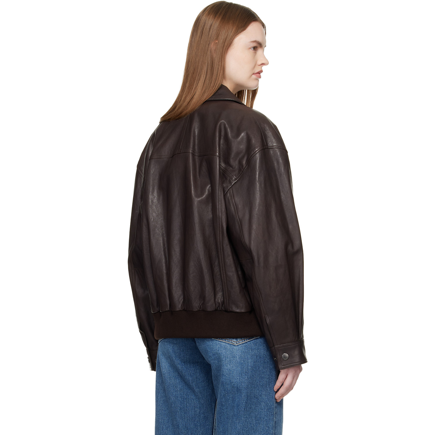 Weekend Max Mara Brown Gigante Leather Jacket 