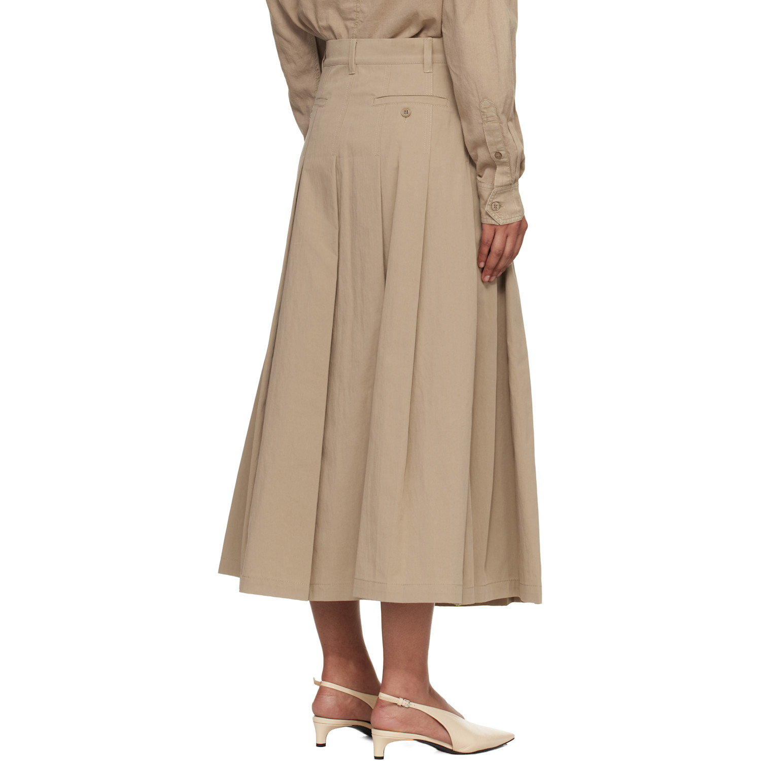  Weekend Max Mara Beige Orme Midi Skirt 