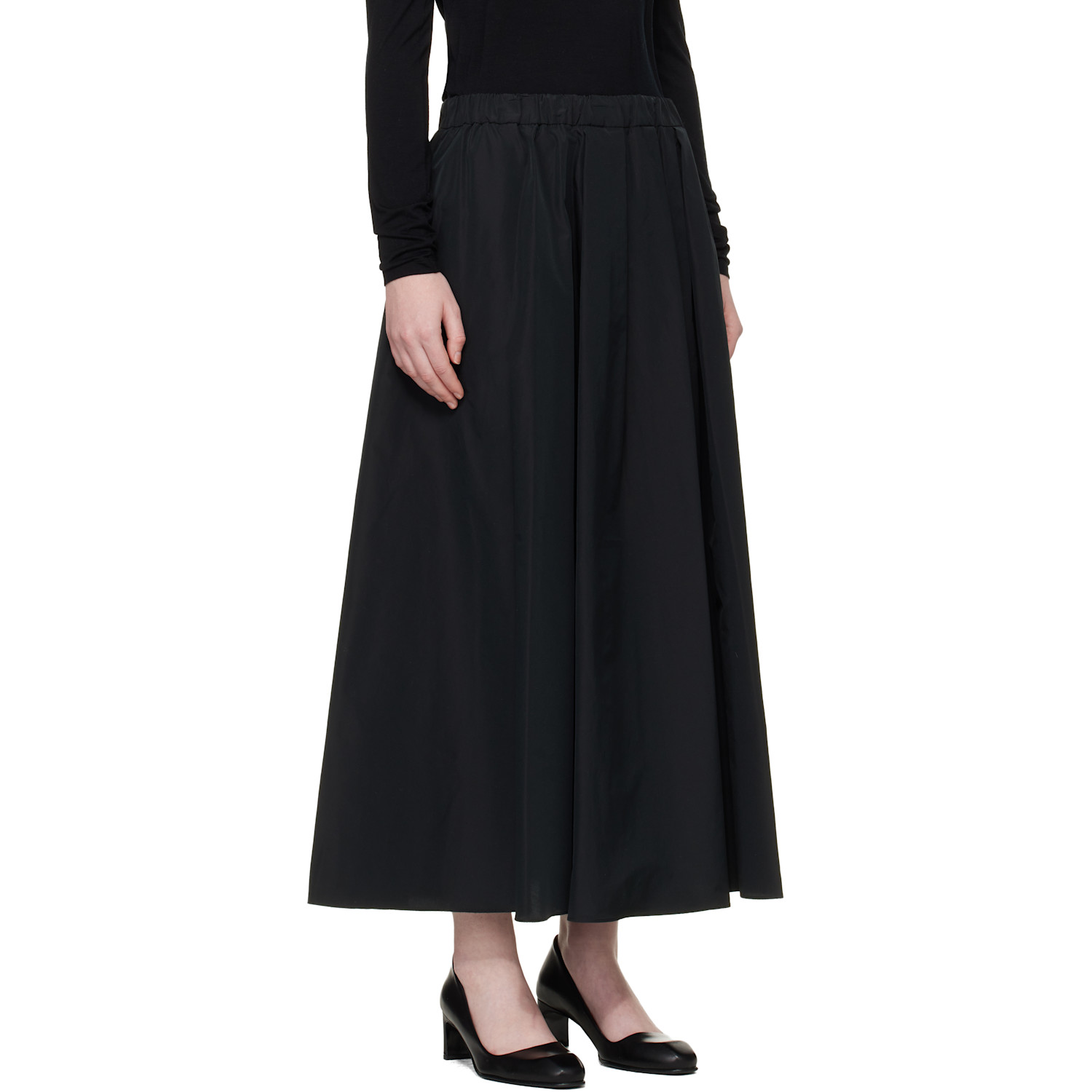  Weekend Max Mara Black Curvato Maxi Skirt 