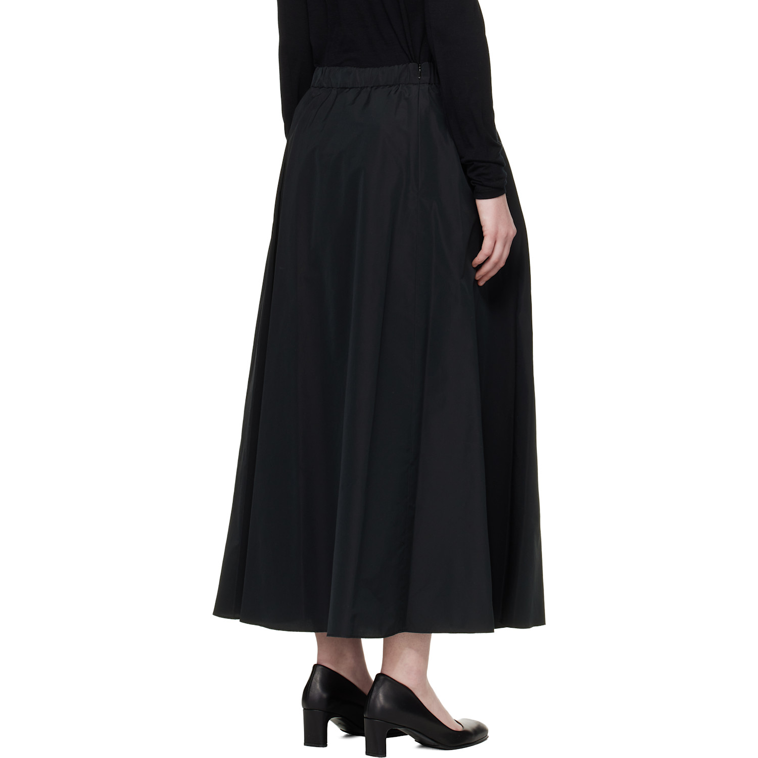  Weekend Max Mara Black Curvato Maxi Skirt 