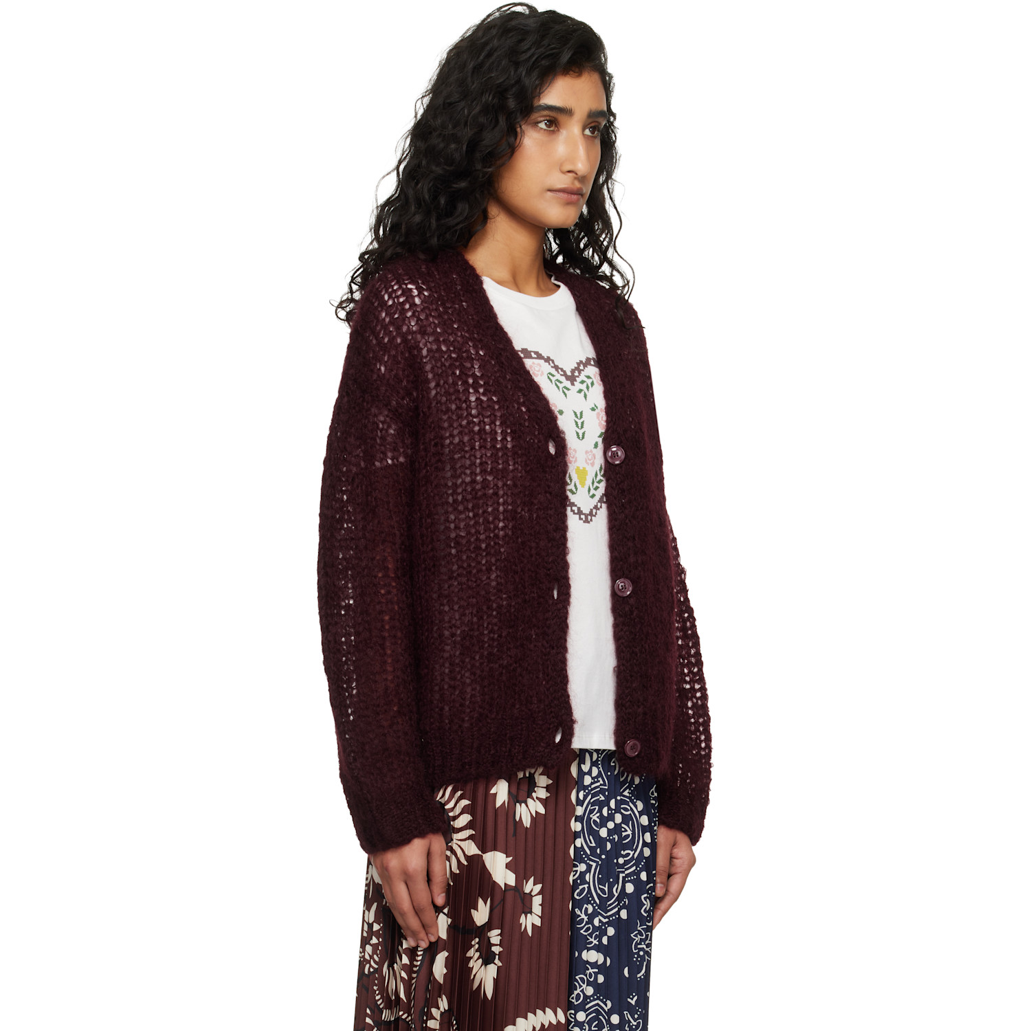  Weekend Max Mara Burgundy Wkddanza Cardigan 