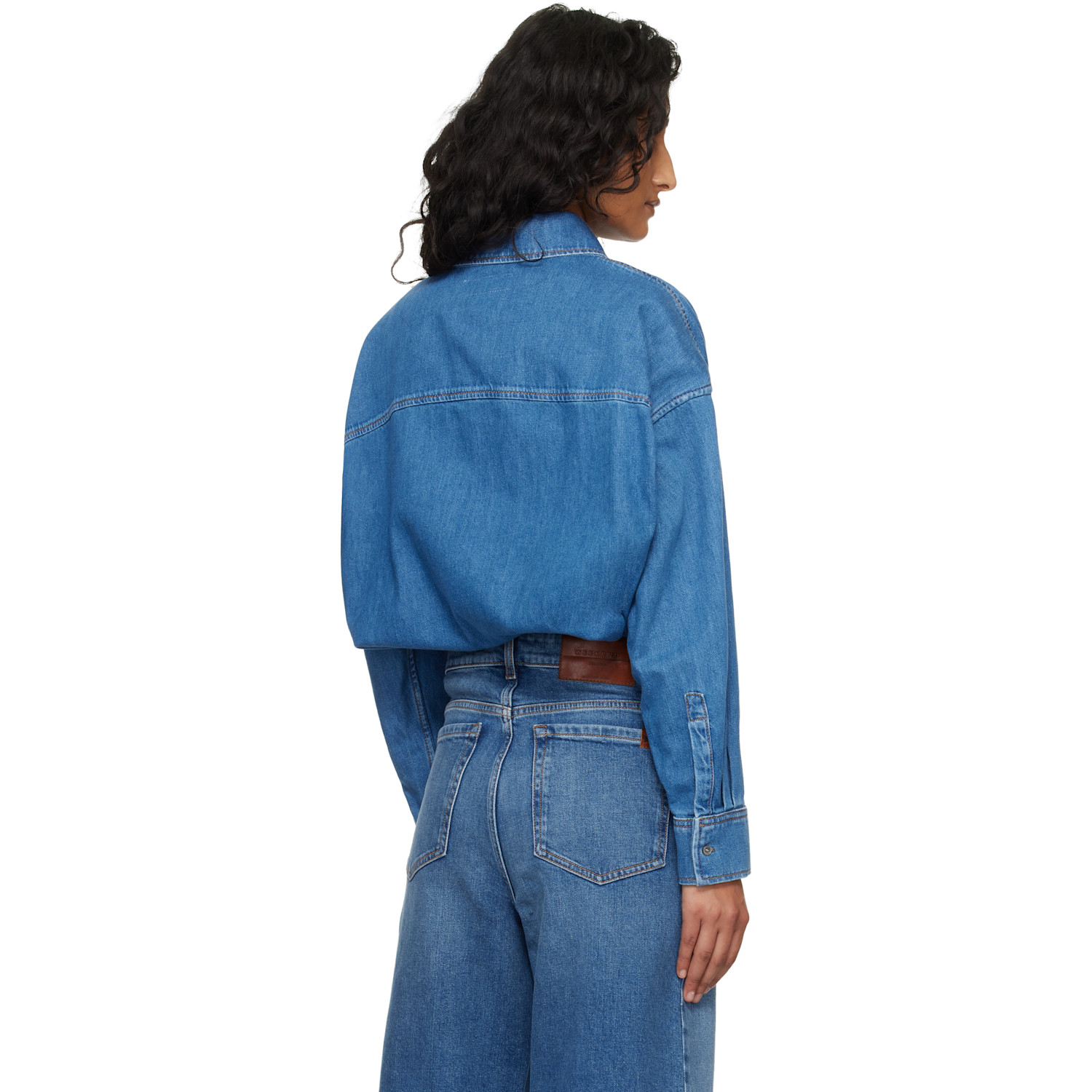  Weekend Max Mara Blue Foggia Denim Shirt 