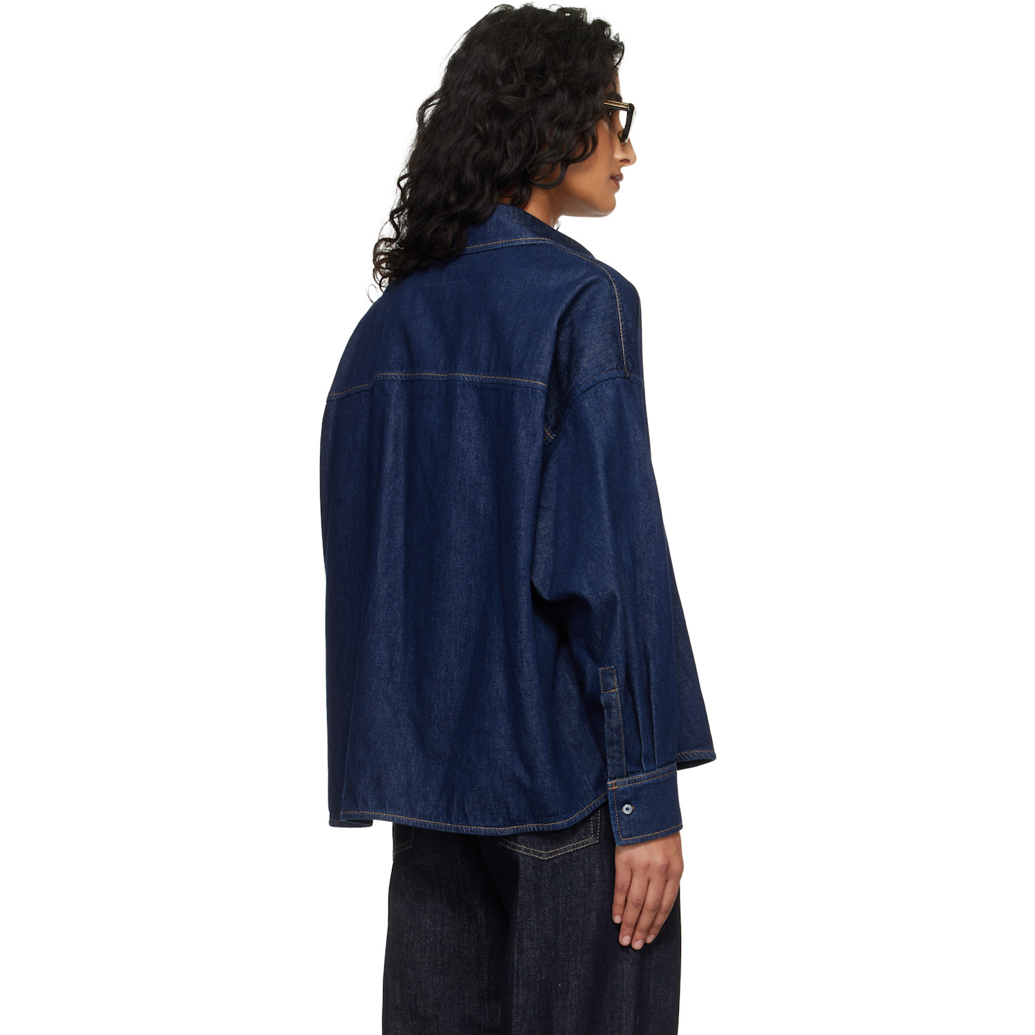  Weekend Max Mara Navy Foggia Denim Shirt 