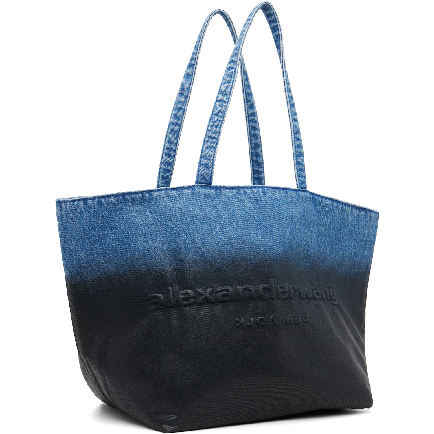  Alexander Wang Blue Denim Punch Large Tote 