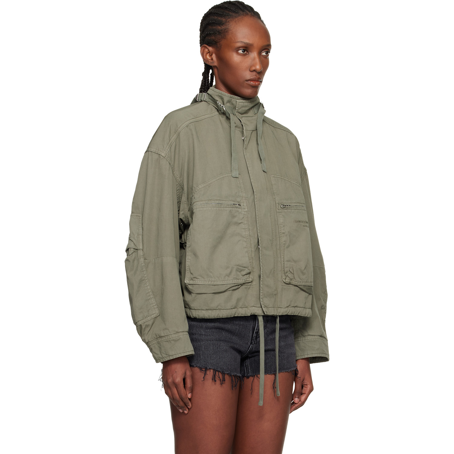  Alexander Wang Khaki Articulated Cargo Jacket 
