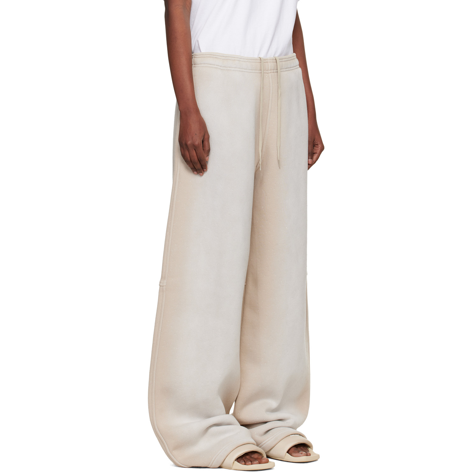  Alexander Wang Gray Crystal Washed Terry Sweatpants 