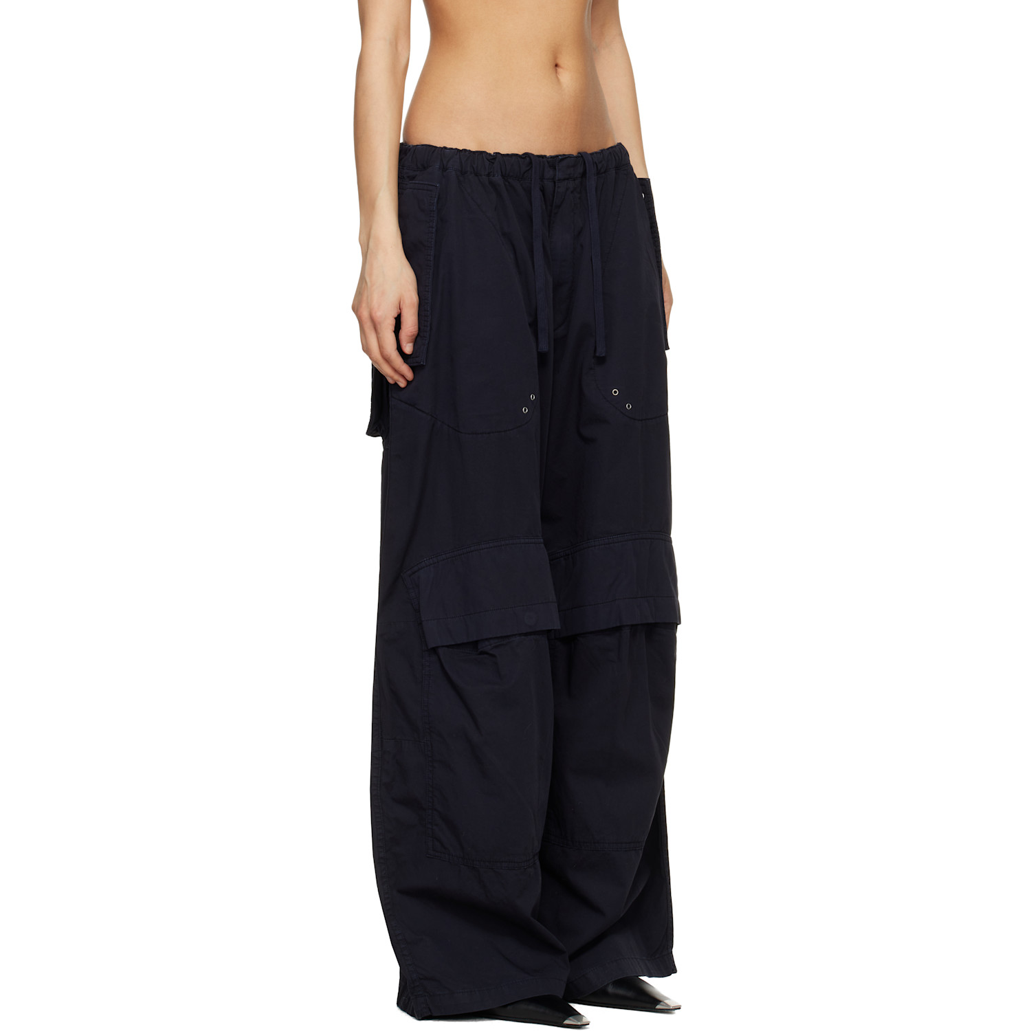  Alexander Wang Black Articulated Mid-rise Cargo Pants 