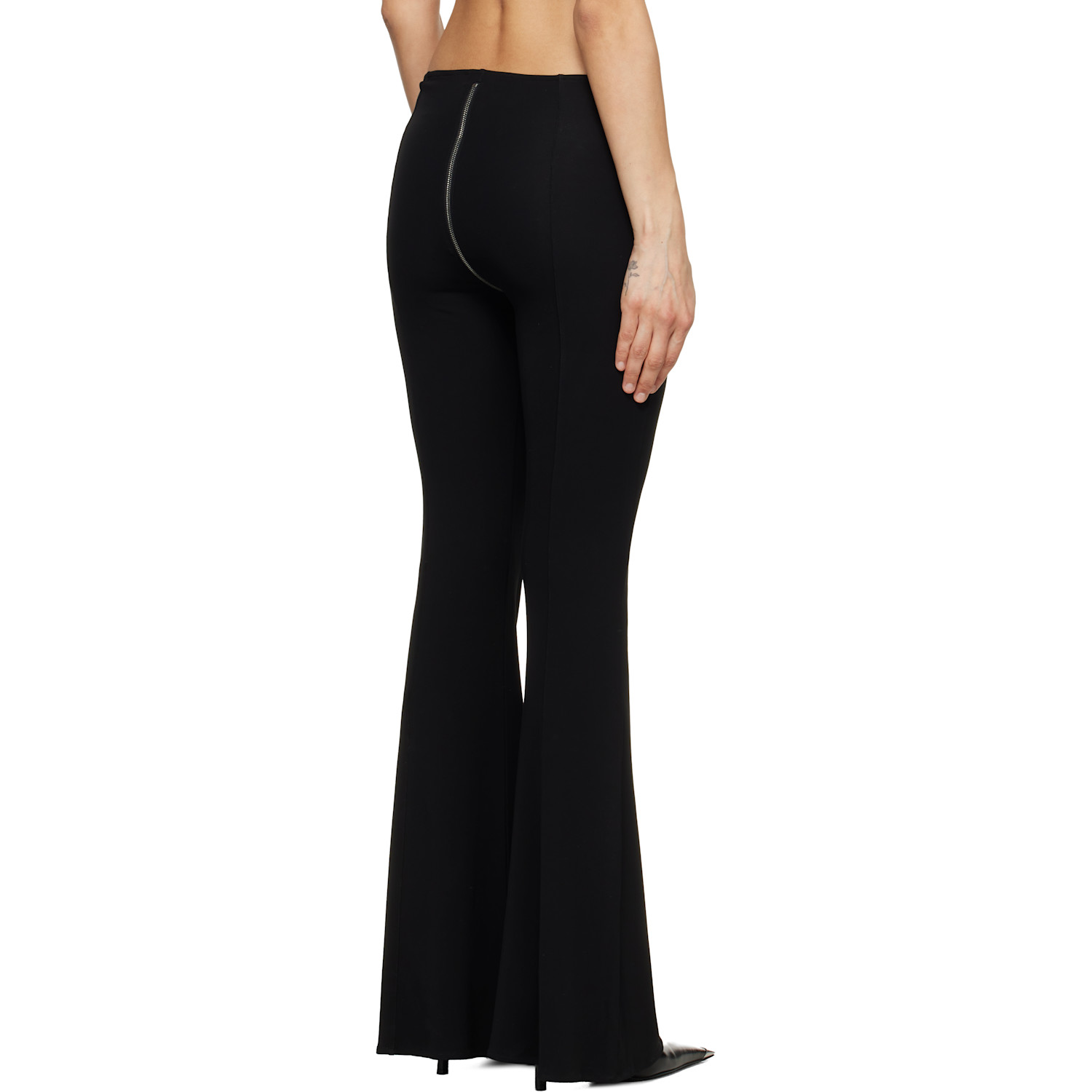  Alexander Wang Black Mid-rise Zipper Trousers 