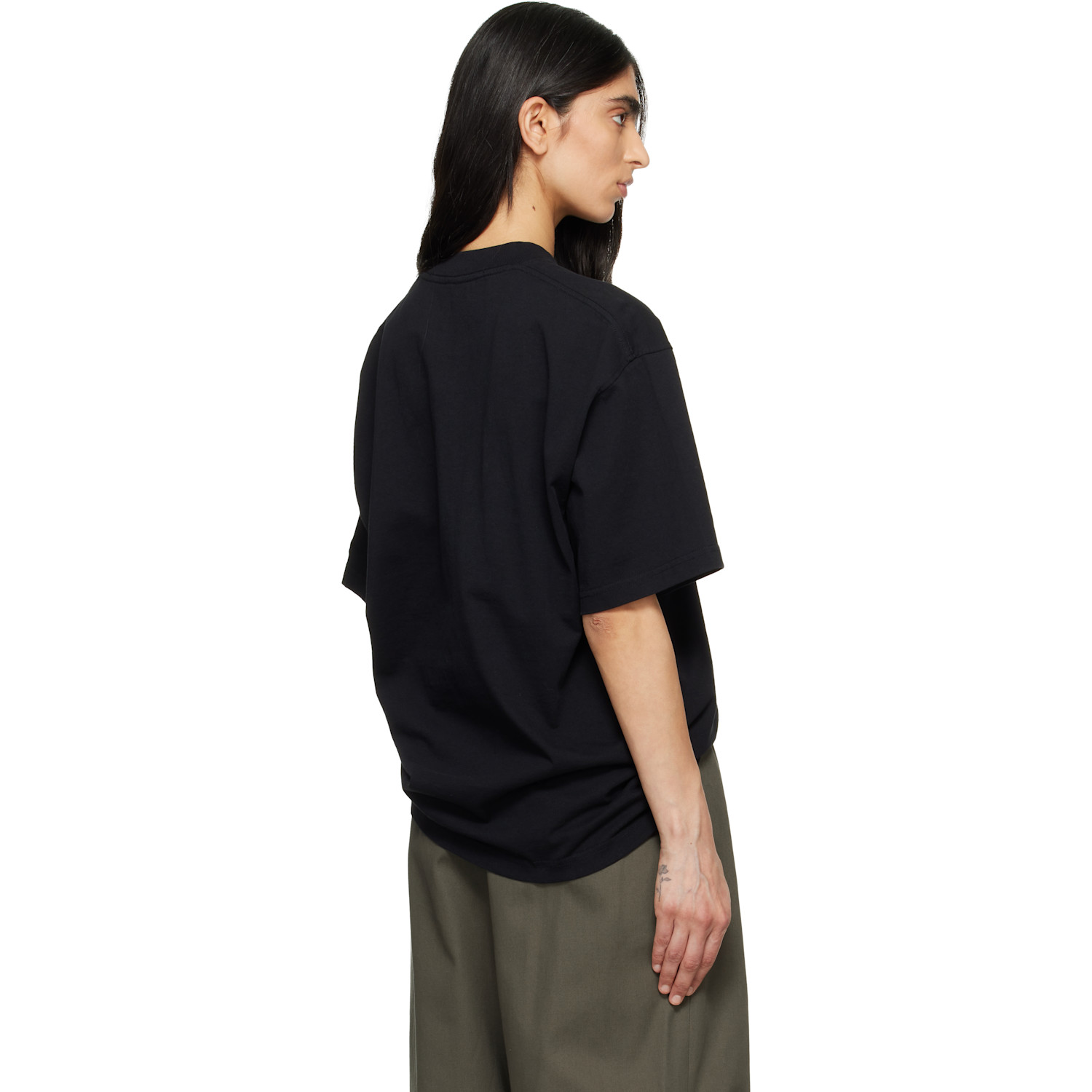  Alexander Wang Black Oversized Graphic T-shirt 