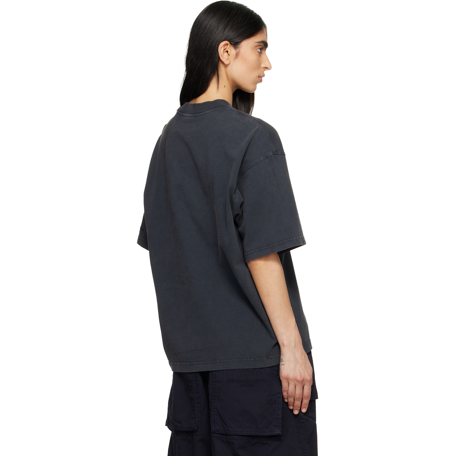  Alexander Wang Black Oversized Graphic T-shirt 