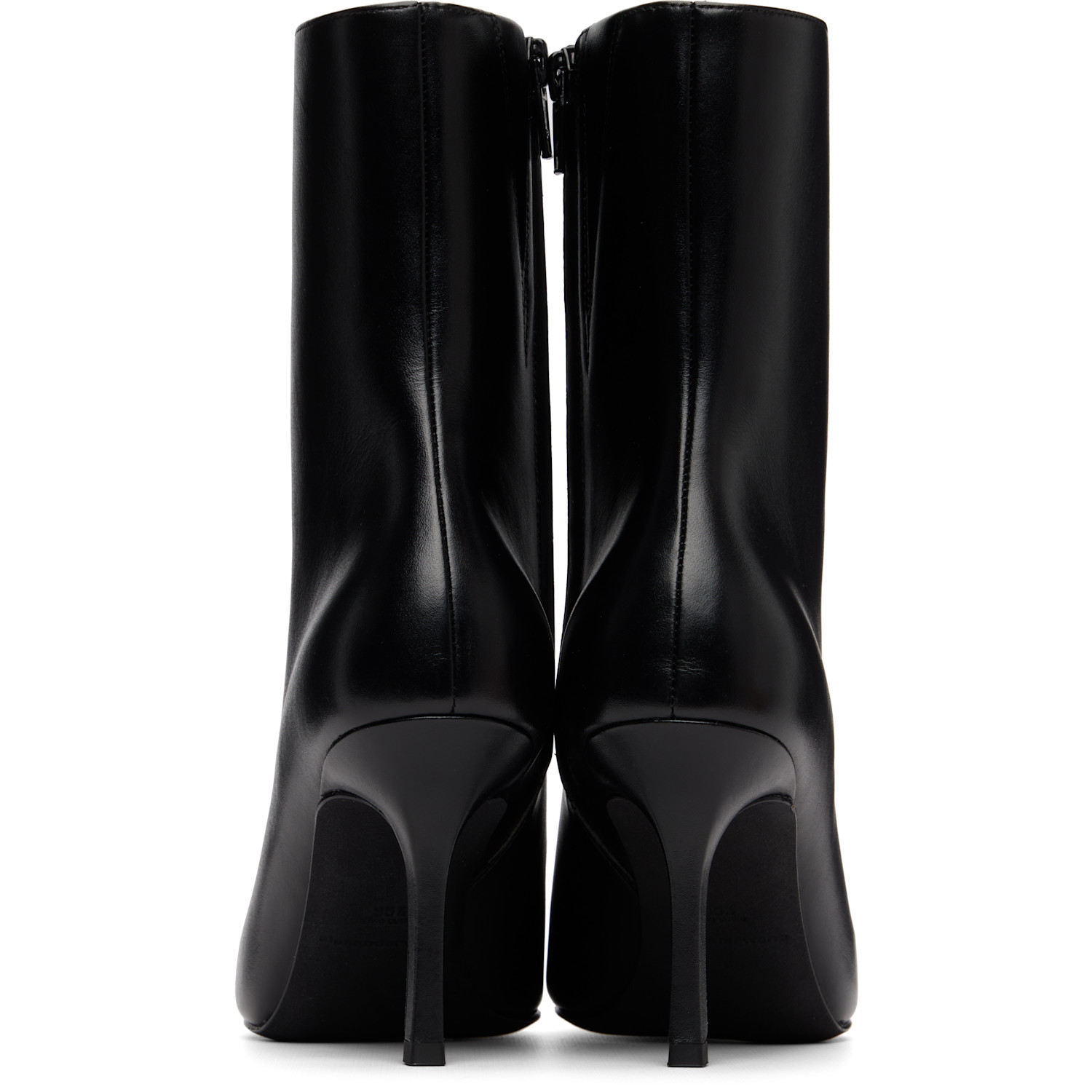  Alexander Wang Black Ferrara Zip Leather Boots 