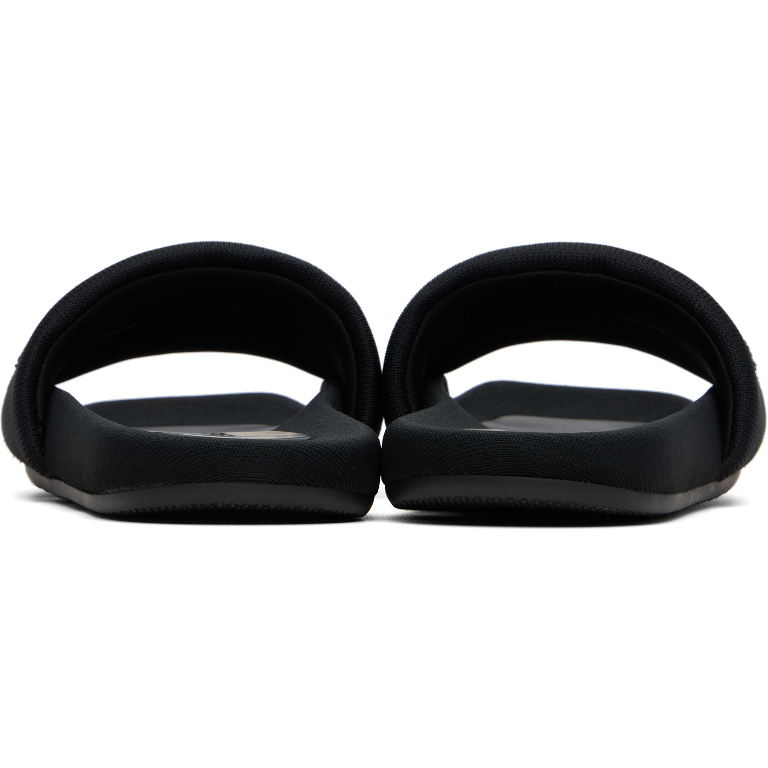  Alexander Wang Black 'aw' Slash Knit Pool Slides 