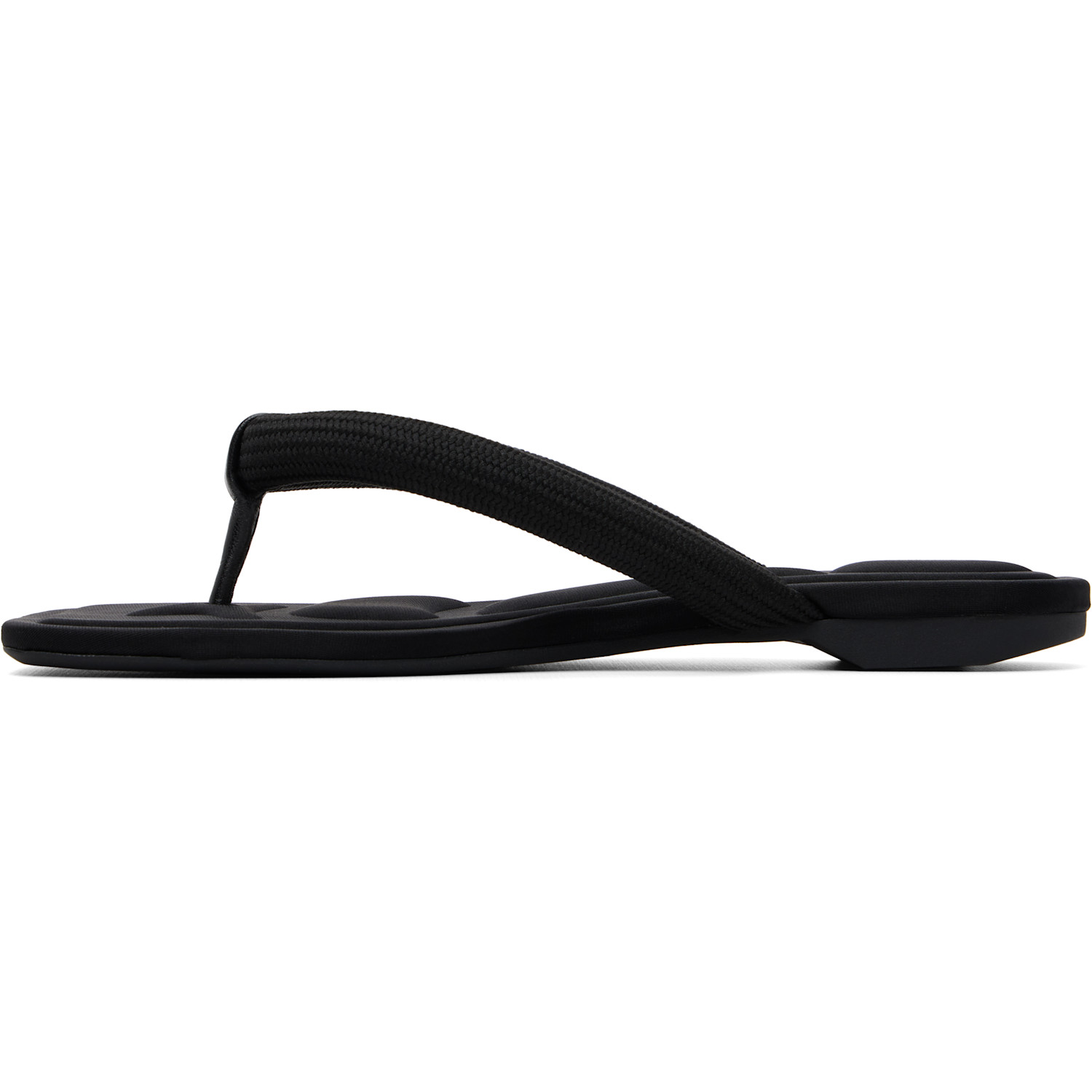  Alexander Wang Black Jenna Tubular Flat Thong Sandals 