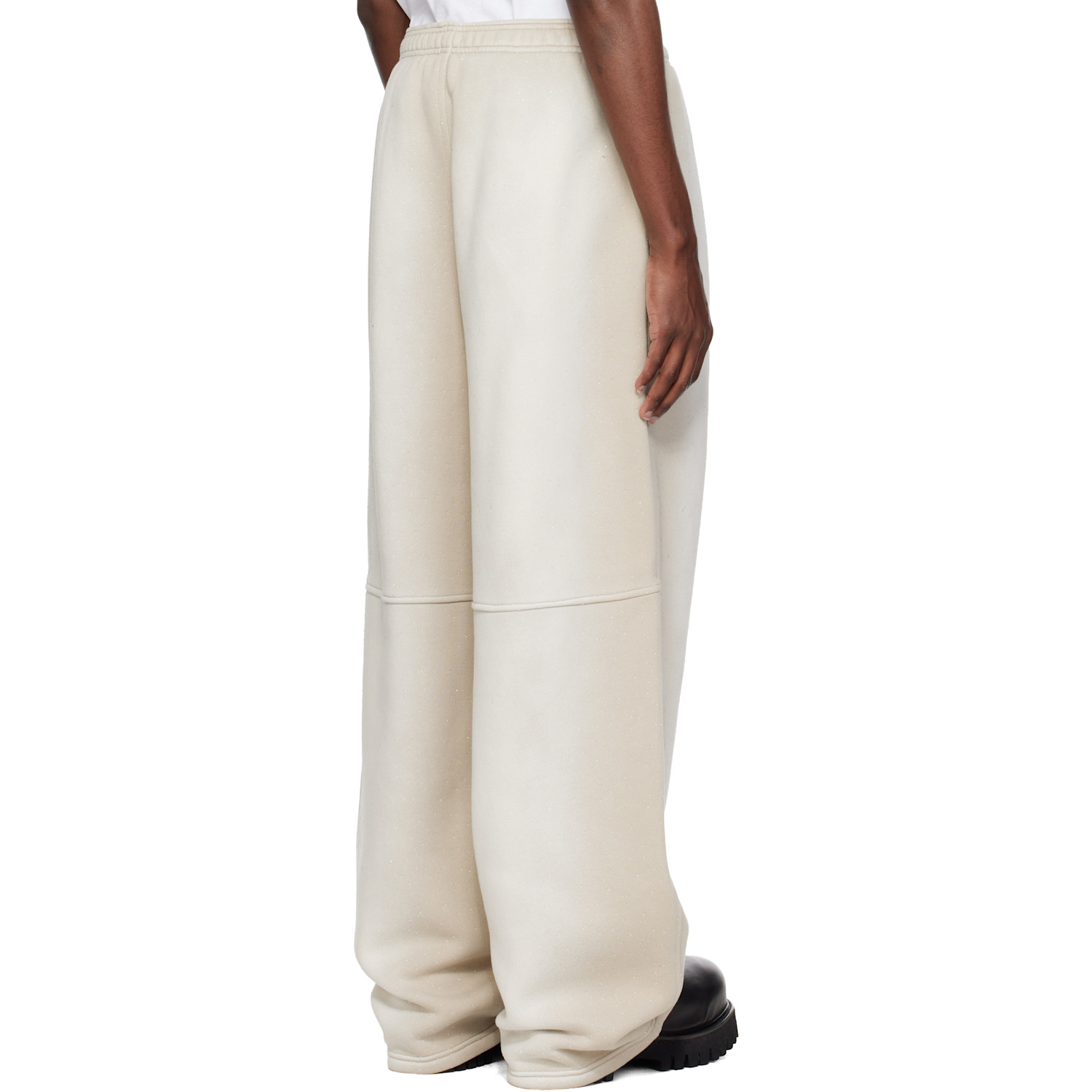  Alexander Wang Beige Allover Hotfix Mid-rise Sweatpants 