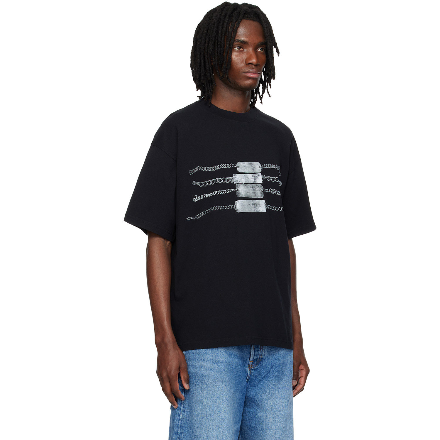  Alexander Wang Black Oversized Graphic T-shirt 