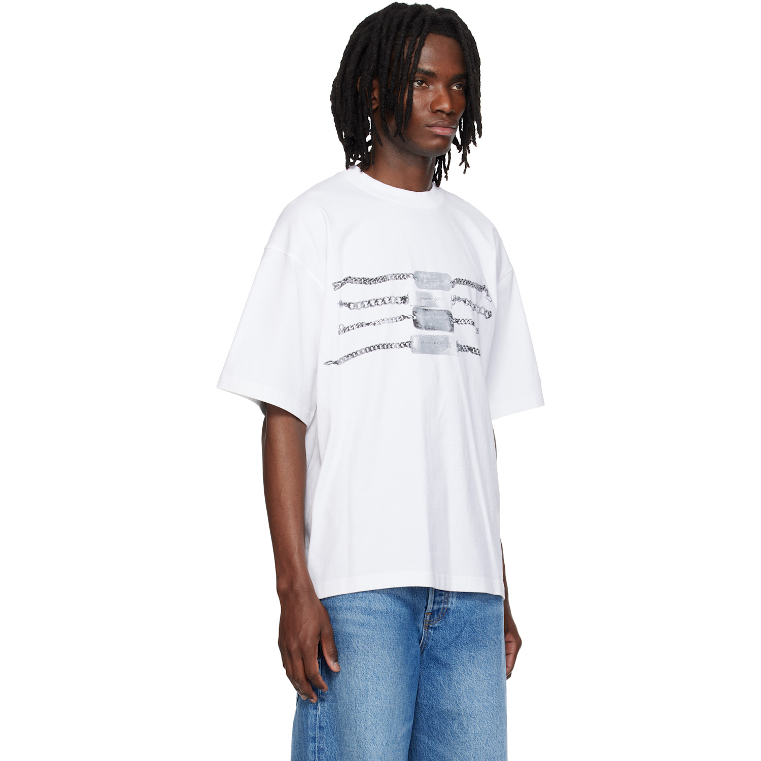  Alexander Wang White Oversized Graphic T-shirt 