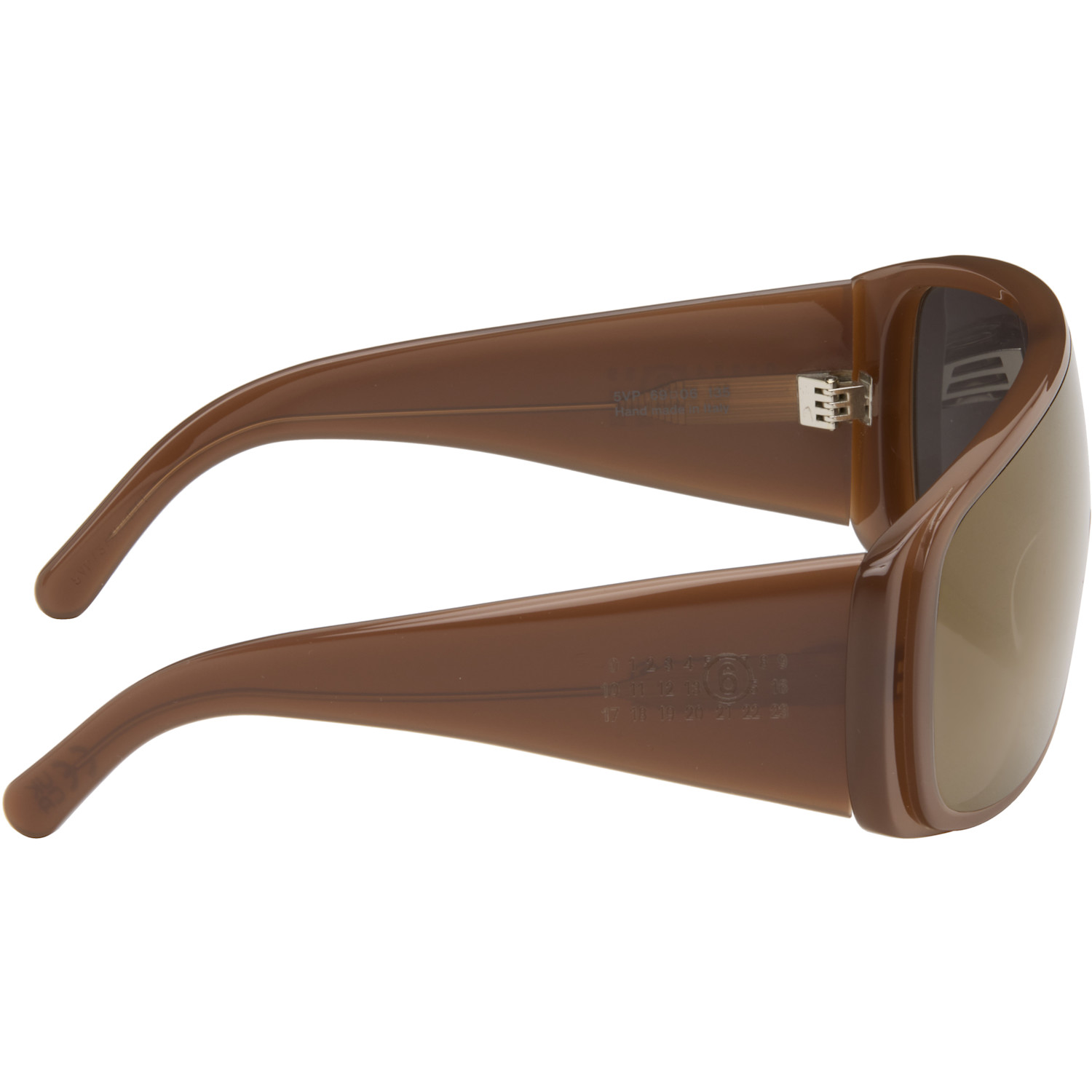  Mm6 Maison Margiela Brown Mask Sunglasses 