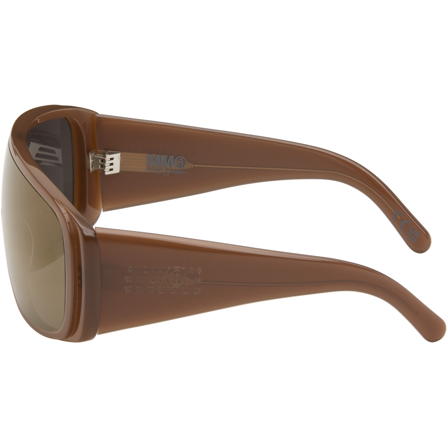  Mm6 Maison Margiela Brown Mask Sunglasses 