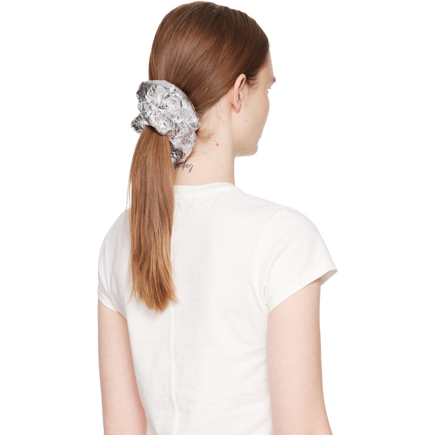  Mm6 Maison Margiela Silver Scrancy Scrunchie 