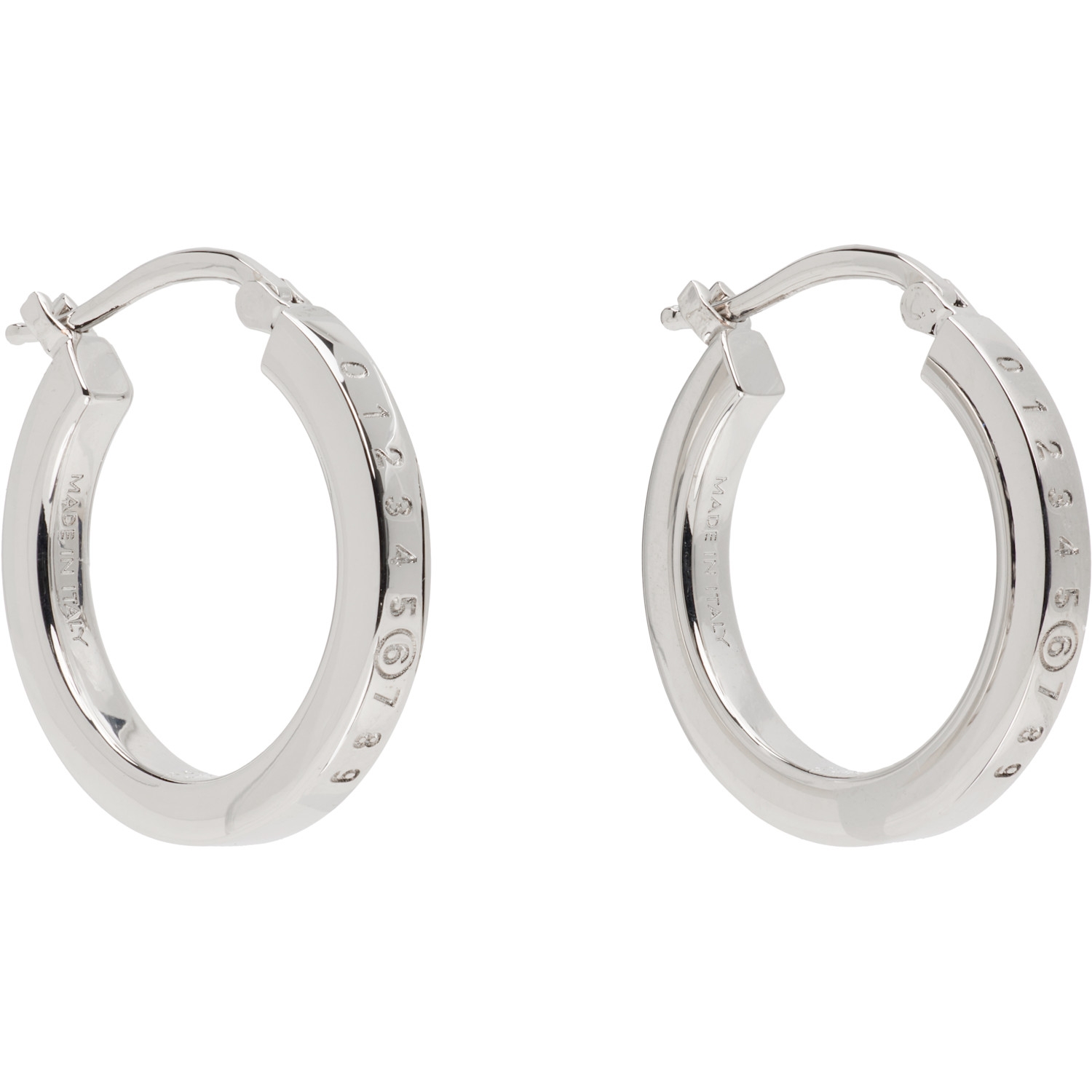  Mm6 Maison Margiela Numeric Hoop Earrings 