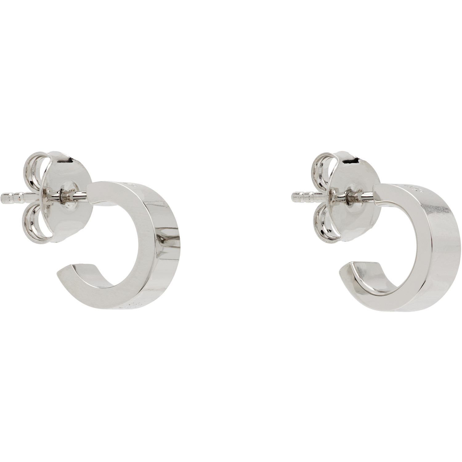  Mm6 Maison Margiela Numeric Minimal Signature Hoop Earrings 