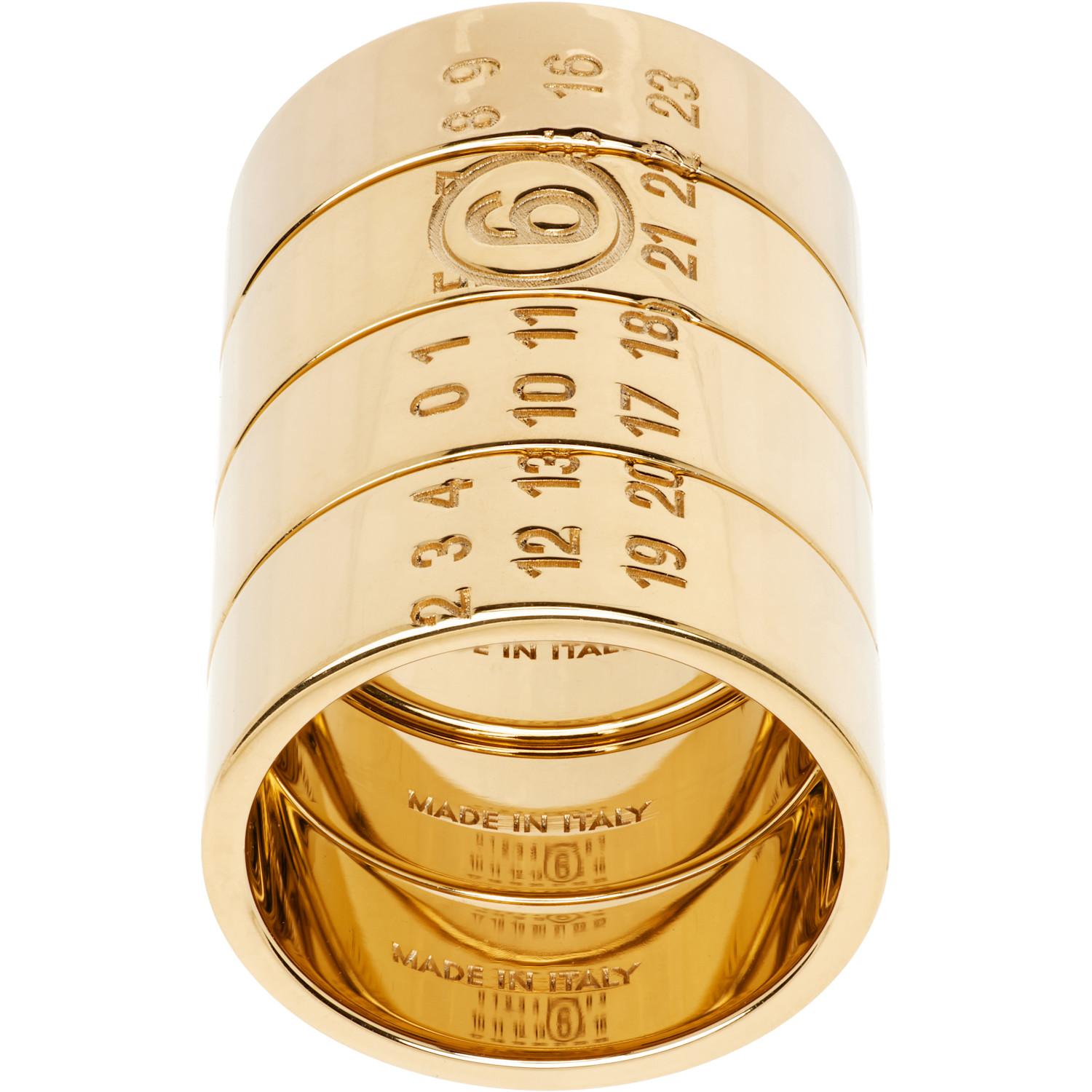  Mm6 Maison Margiela Stacked Numeric Ring Set 